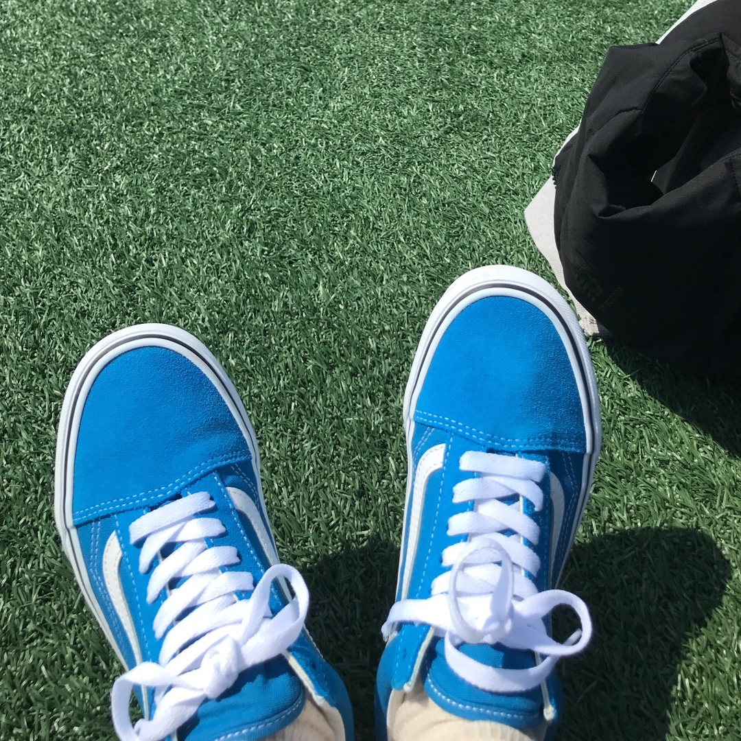 Vans Old Skool Mediterrian Blue 착용 스타일 - 1