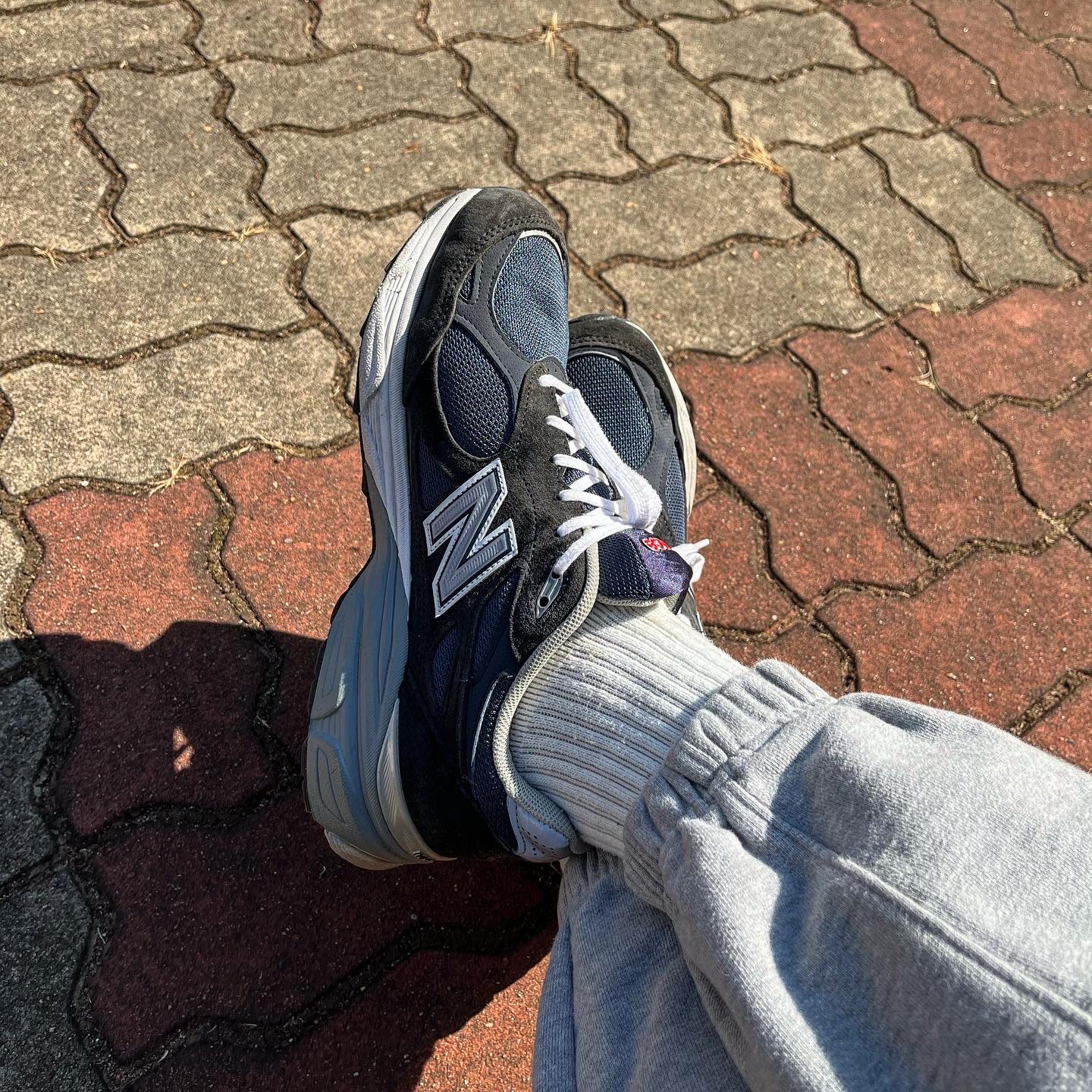 New Balance 990v3 Made in USA Navy - D Standard 착용 스타일