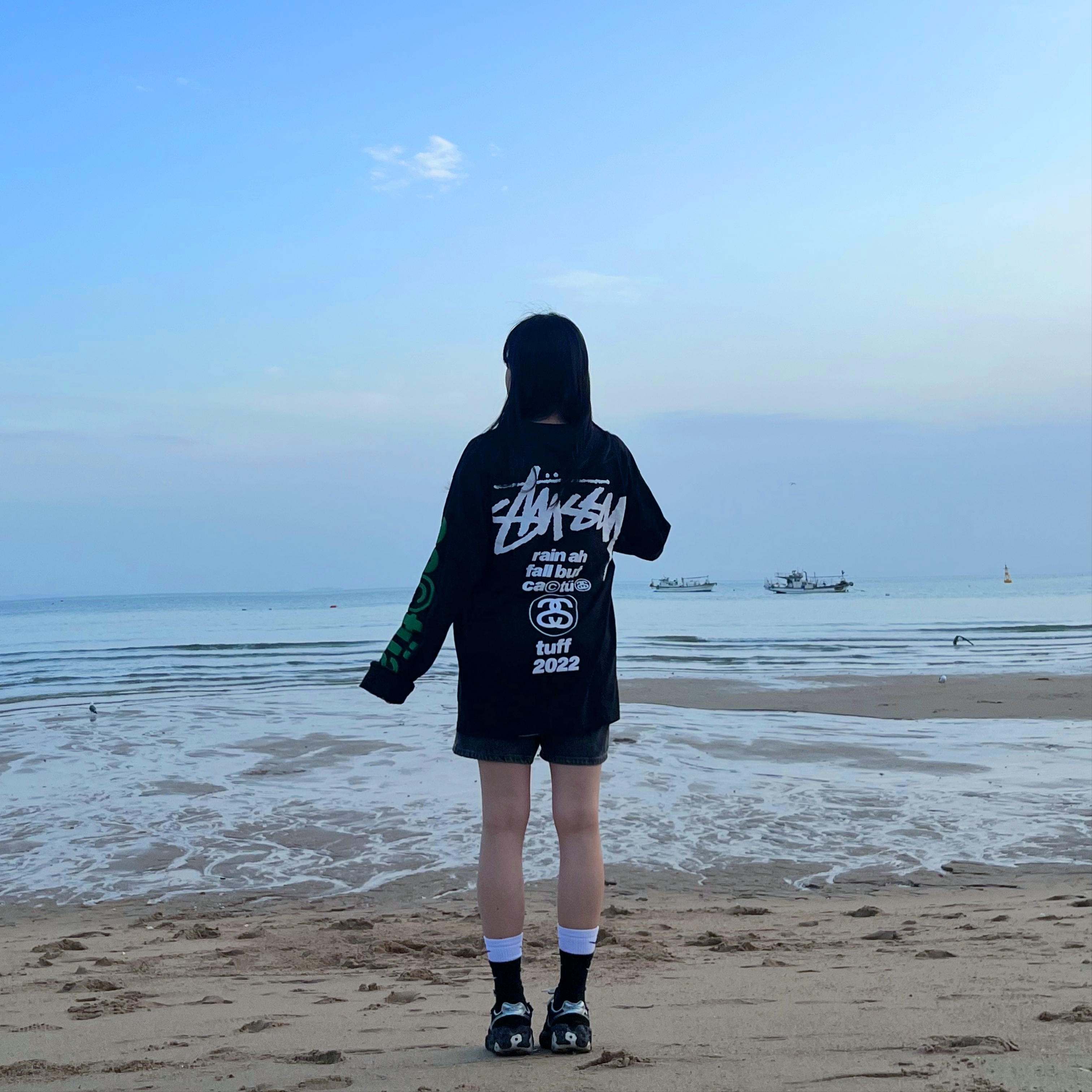 Nike x Undercover Overbreak SP Black, Stussy x Cactus Plant Flea Market Sport LS T-Shirt Black 착용 스타일 - 3