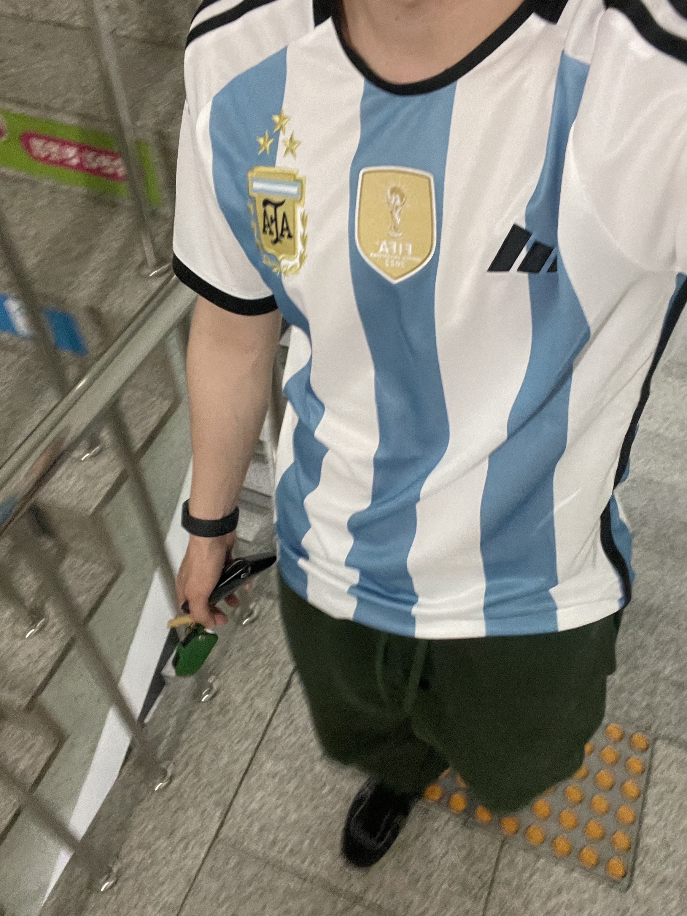 Adidas Argentina Home Jersey 2022 Winners 3-Star White Light Blue - KR Sizing (Non Marking Ver.), Stussy Overdyed Stock Logo Pants Forest 착용 스타일