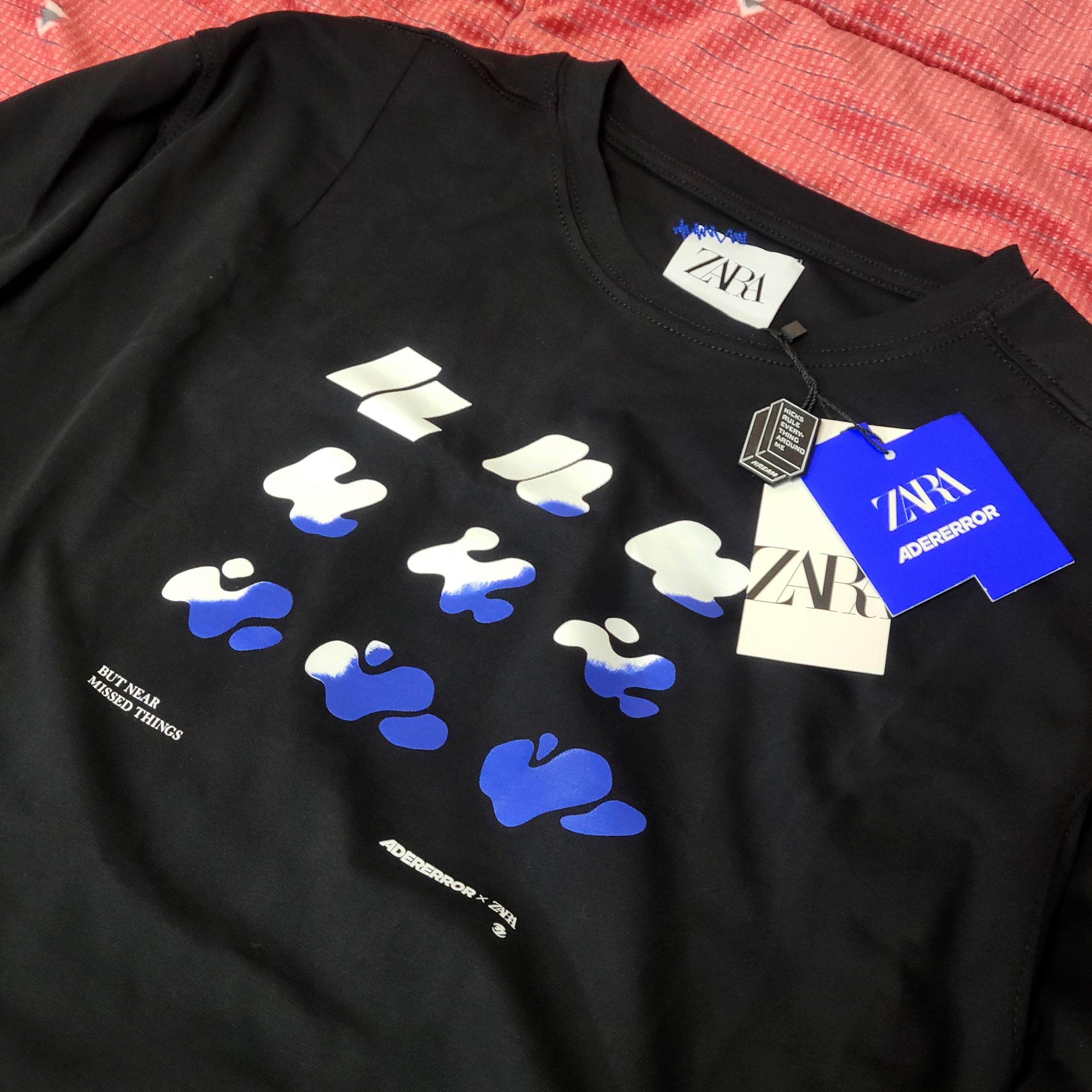 Zara x Ader Error Graphic Long Sleeve T-Shirt Black 착용 스타일