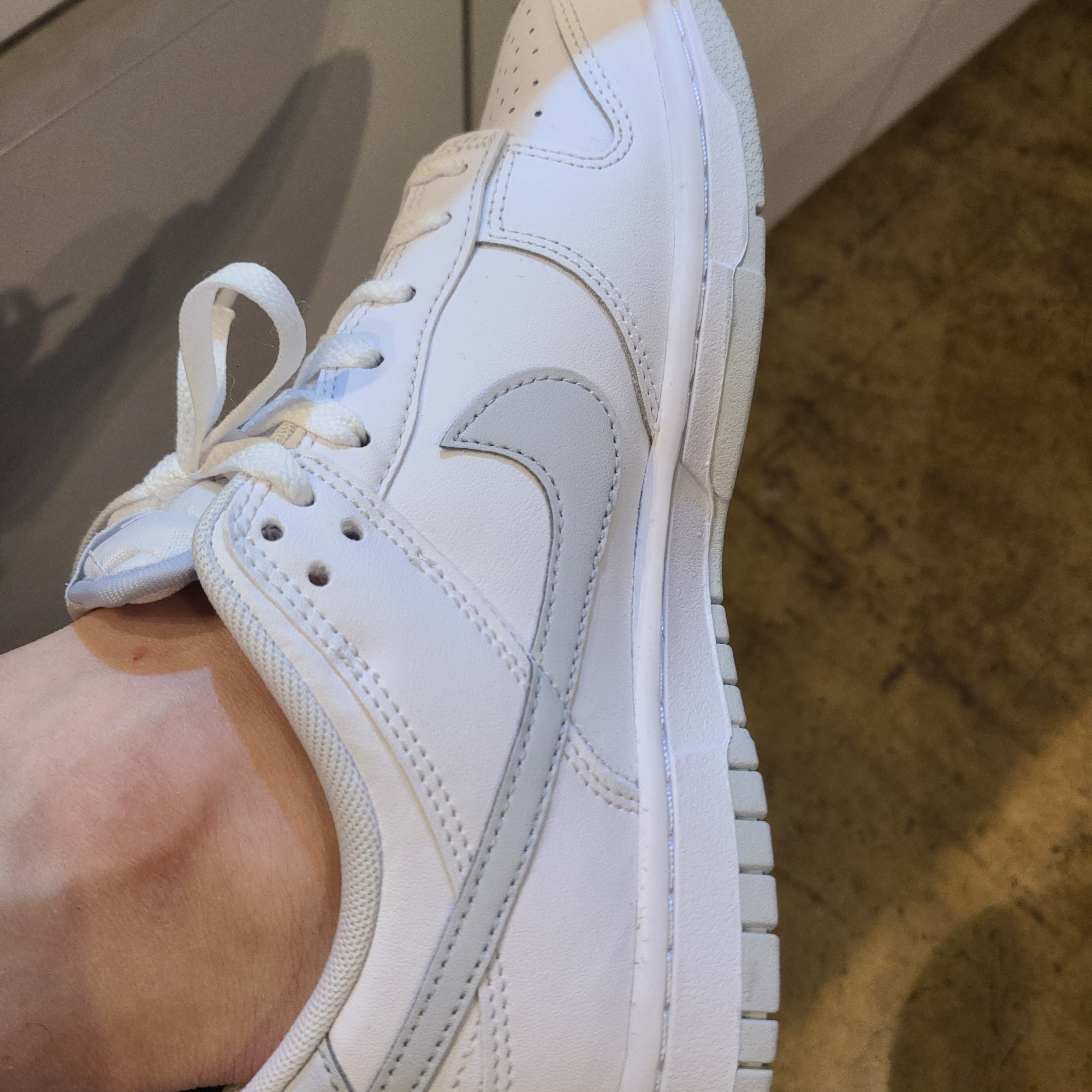 Nike Dunk Low Retro White Pure Platinum 착용 스타일