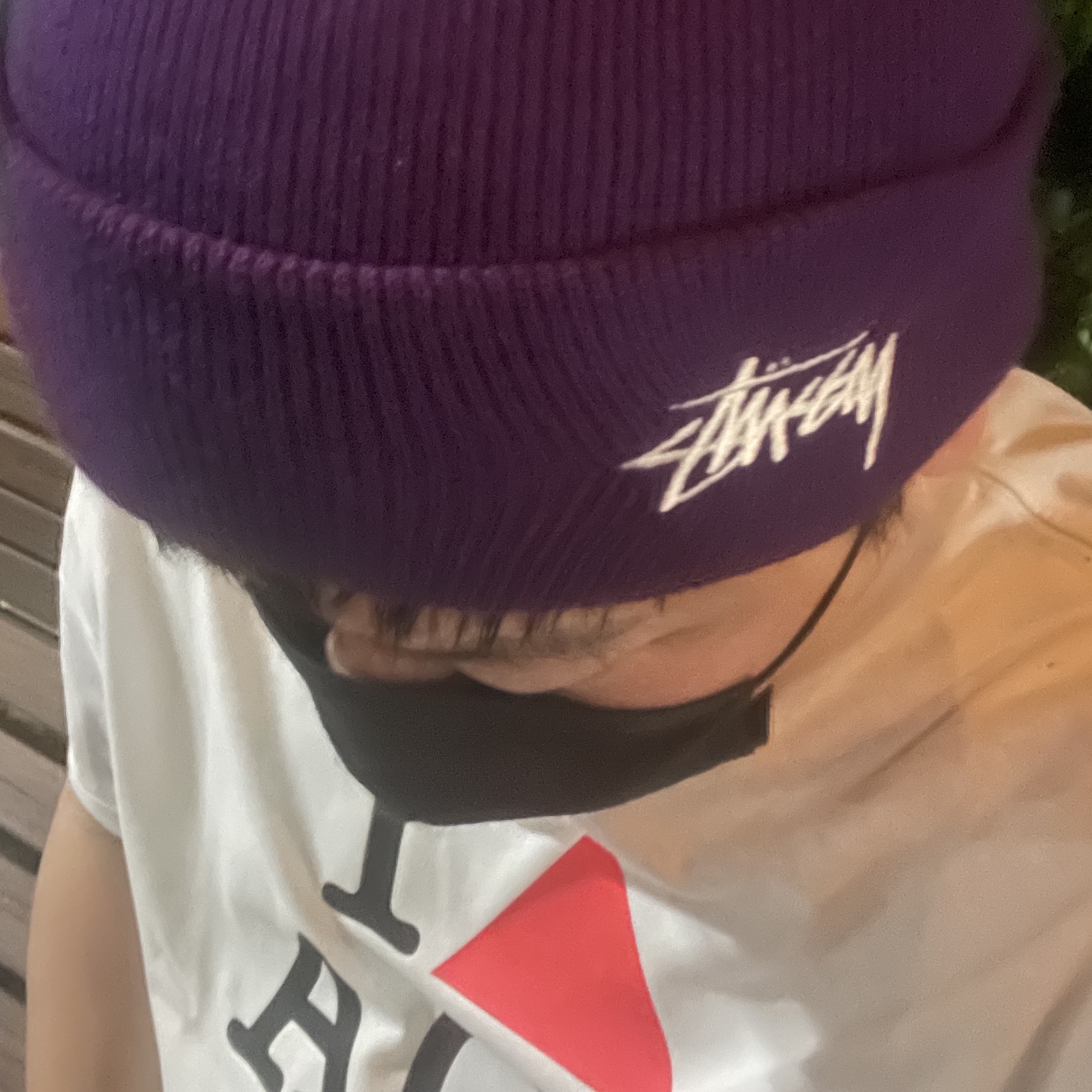 Stussy Stock Cuff Beanie Grape, Nike NRG Heart ACG T-Shirt White - Asia 착용 스타일