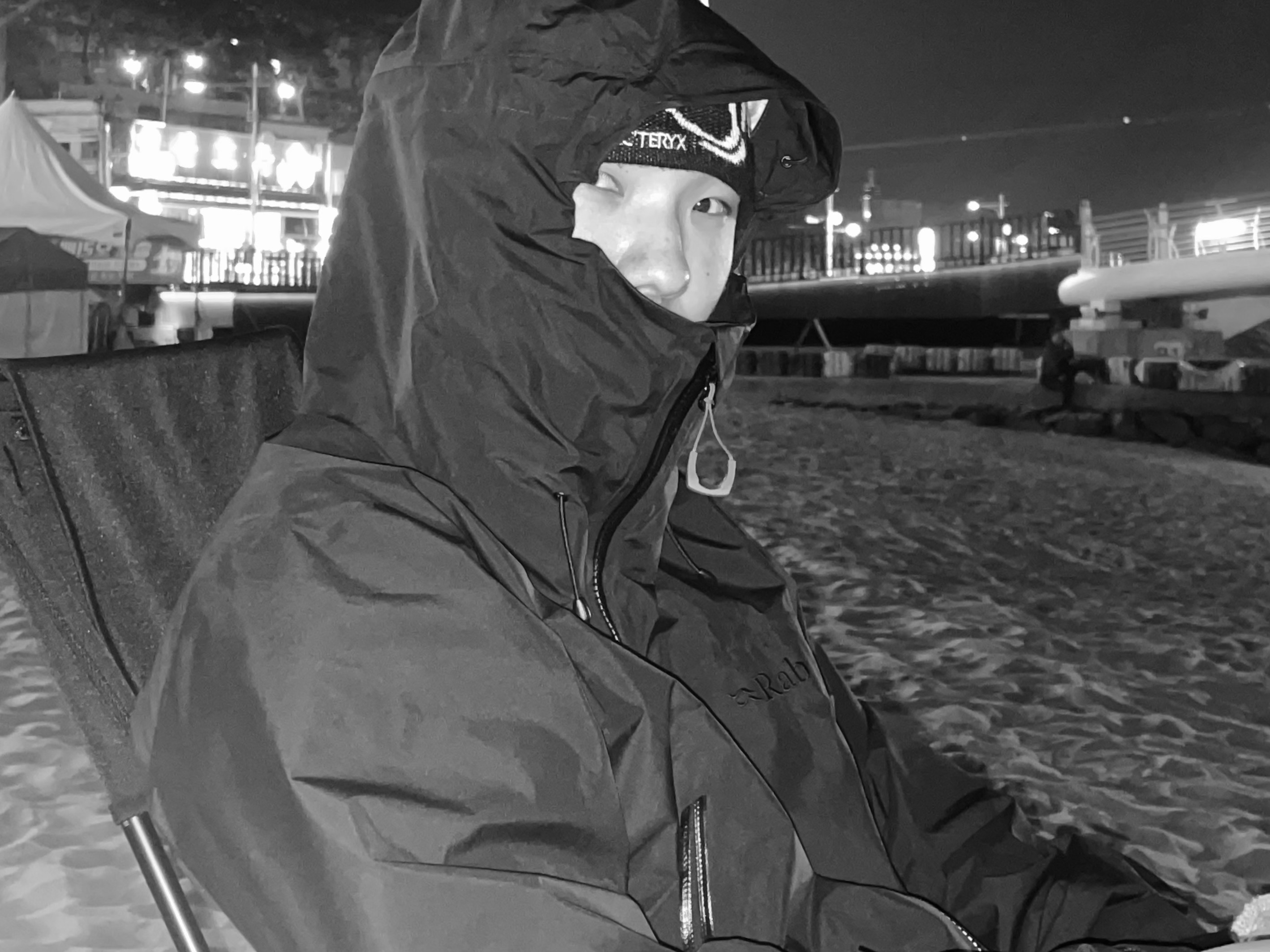 Helinox Chair Two All Black - Renewal Ver., Arc'teryx Bird Head Toque Orca 착용 스타일 - 2