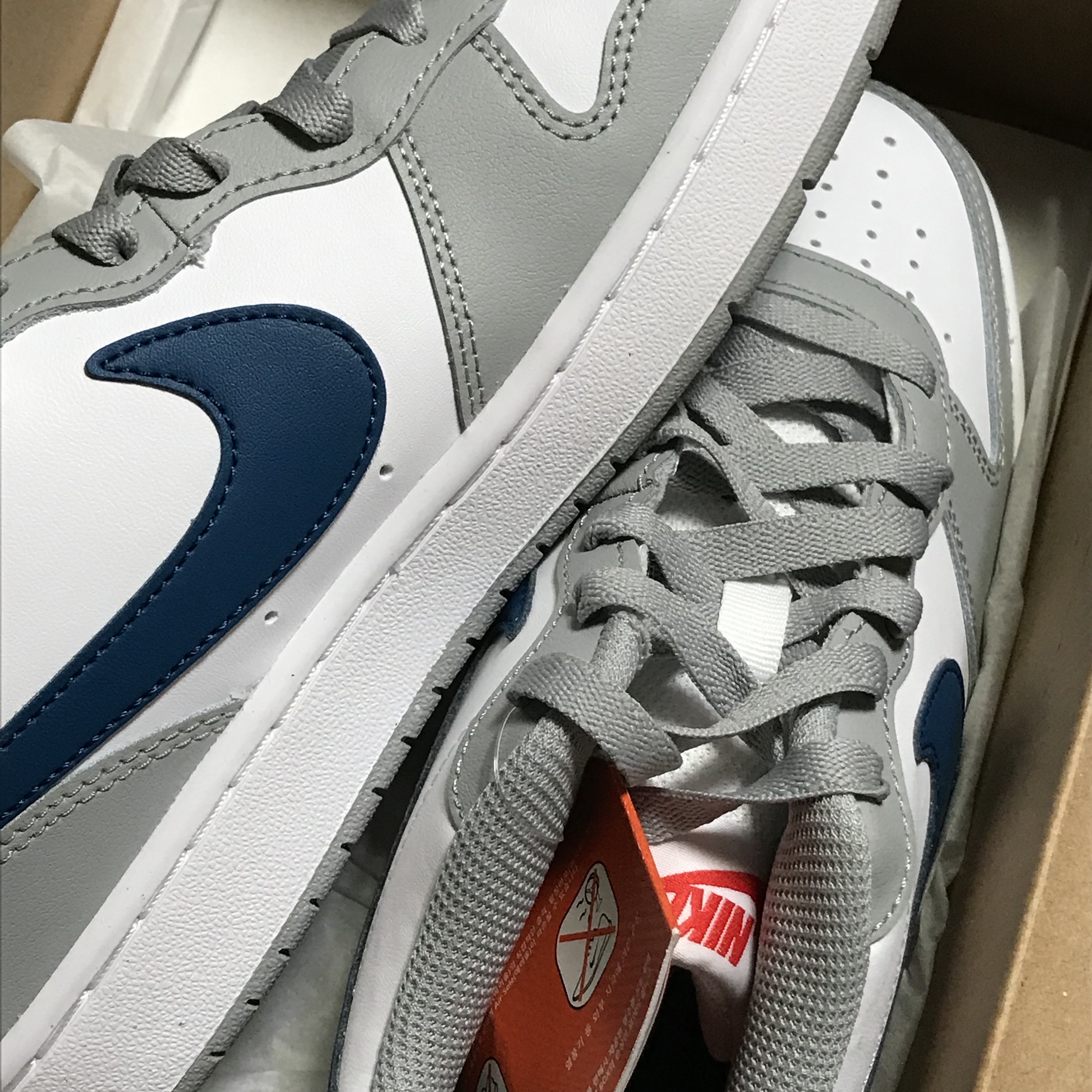 (GS) Nike Court Borough Low 2 Light Smoke Grey 착용 스타일