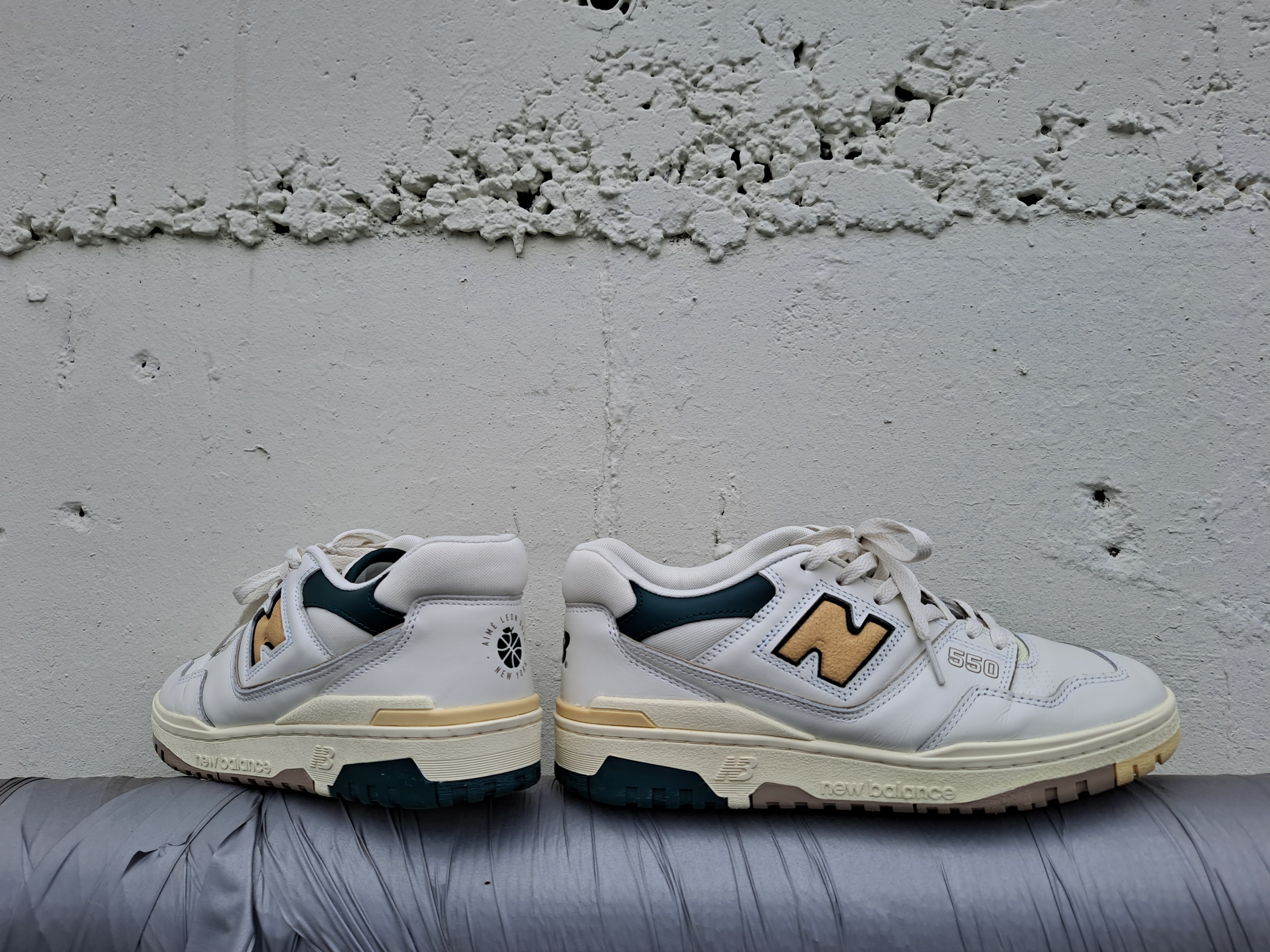 New Balance x Aime Leon Dore 550 Green Yellow 착용 스타일