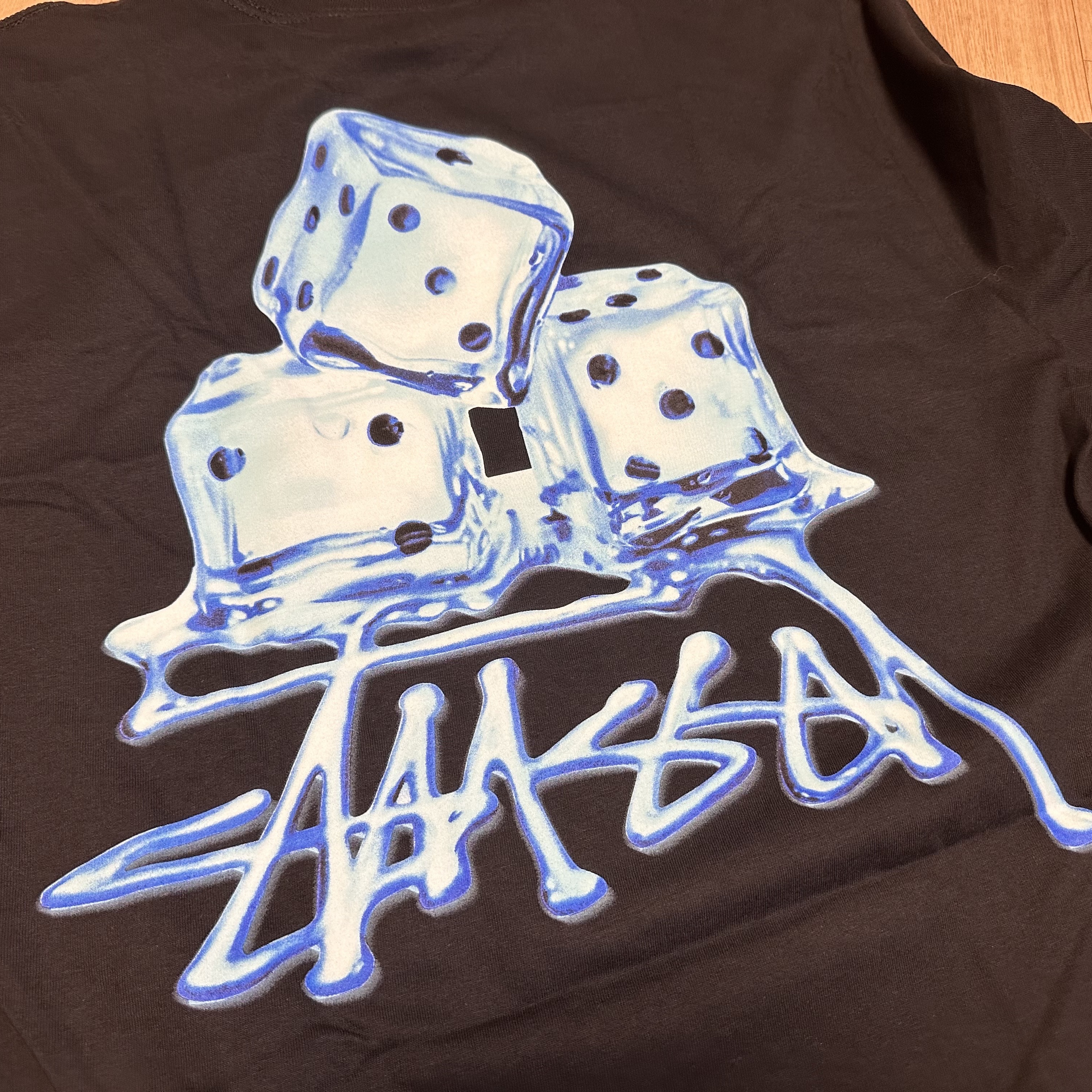 Stussy Melted T-Shirt Black 착용 스타일