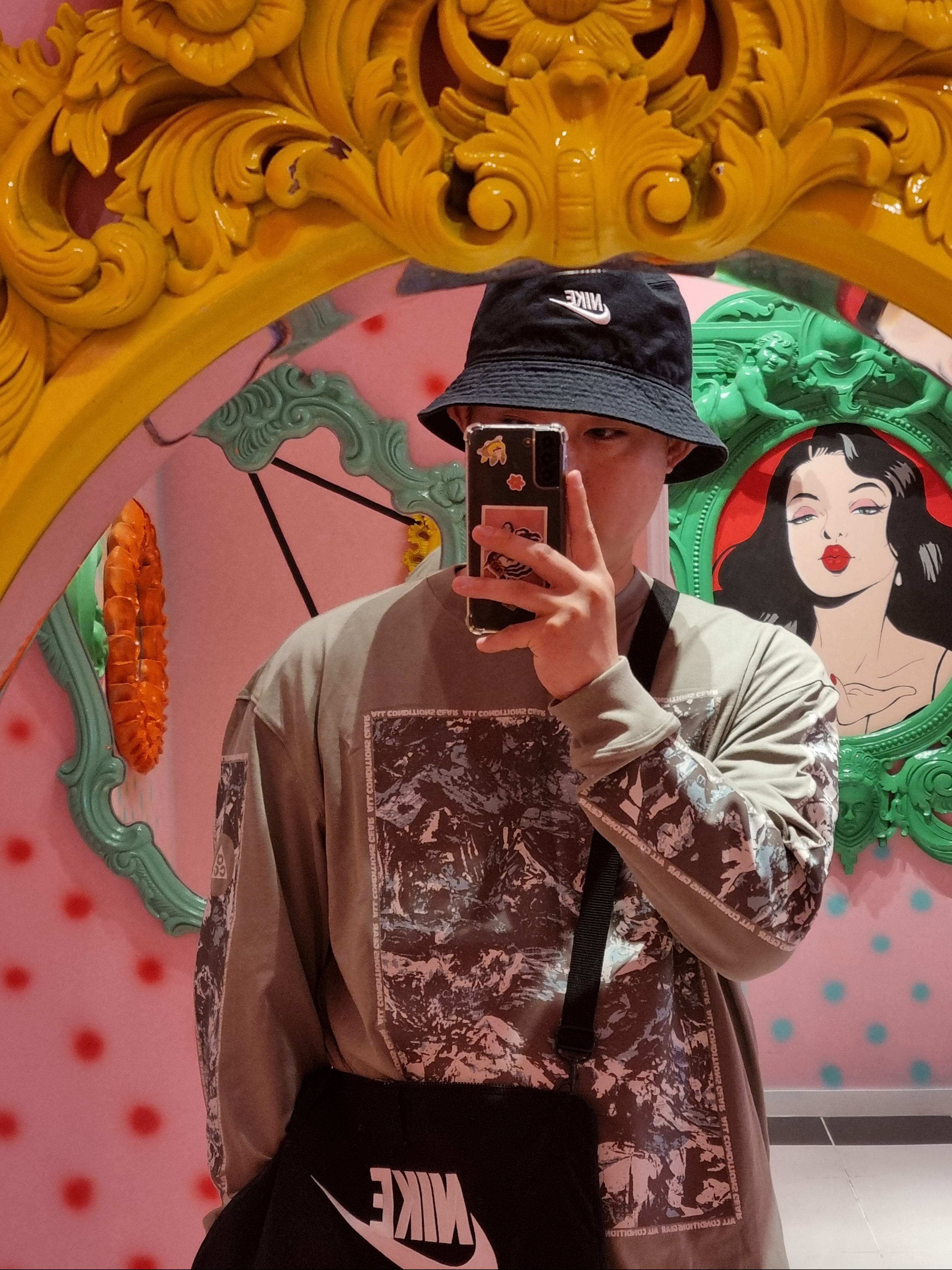 Nike NRG ACG Cave Long Sleeve T-Shirt Light Army - Asia 착용 스타일
