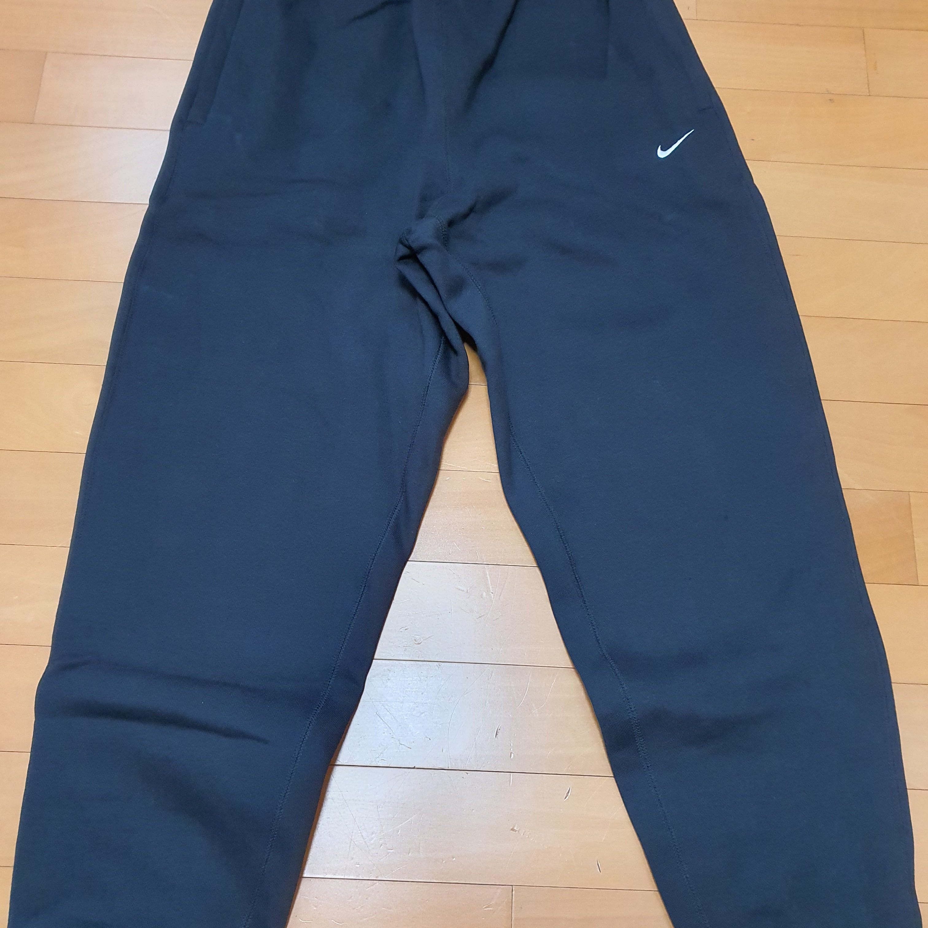 Nike NRG Solo Swoosh Fleece Pants Black White - Asia 착용 스타일