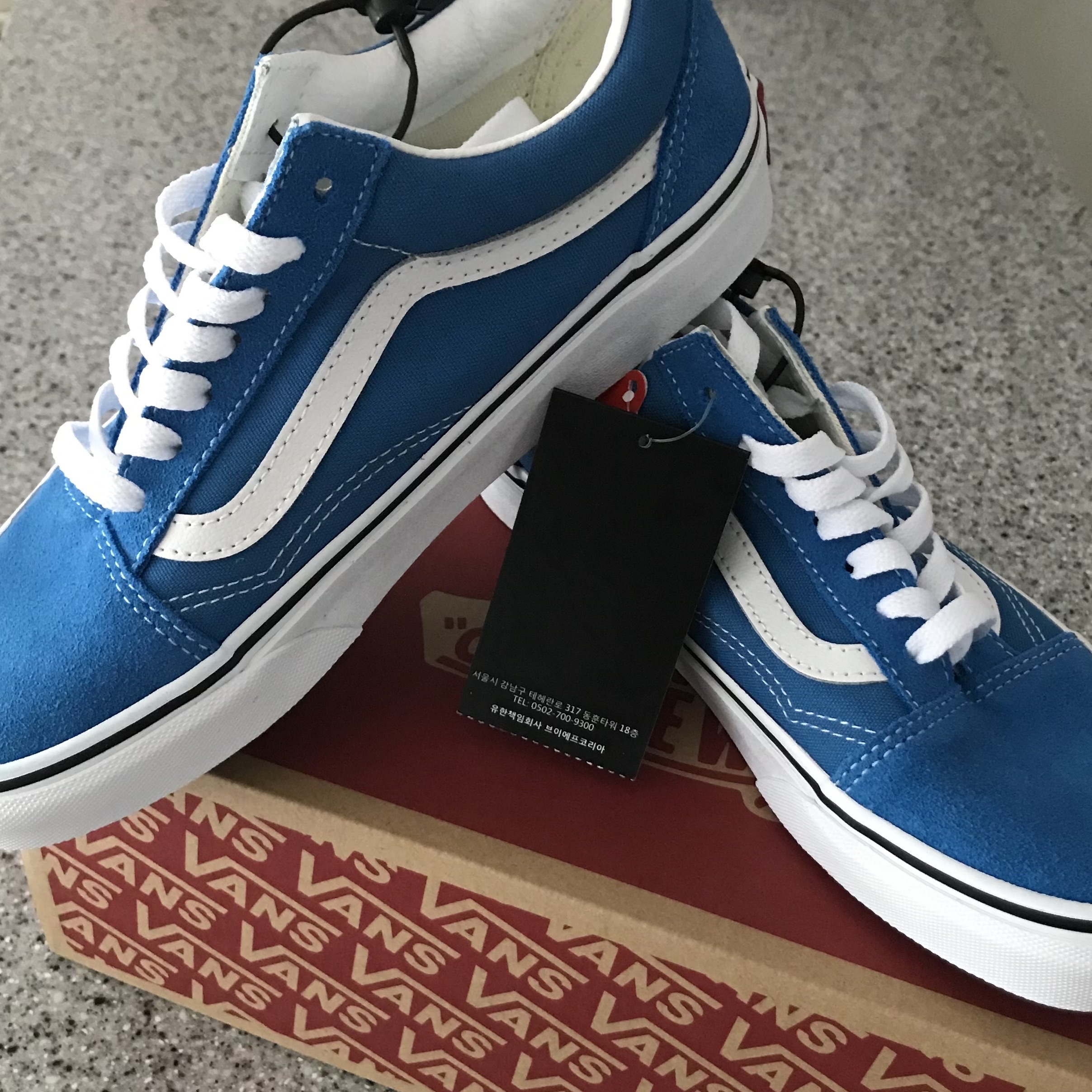 Vans Old Skool Mediterrian Blue 착용 스타일 - 2