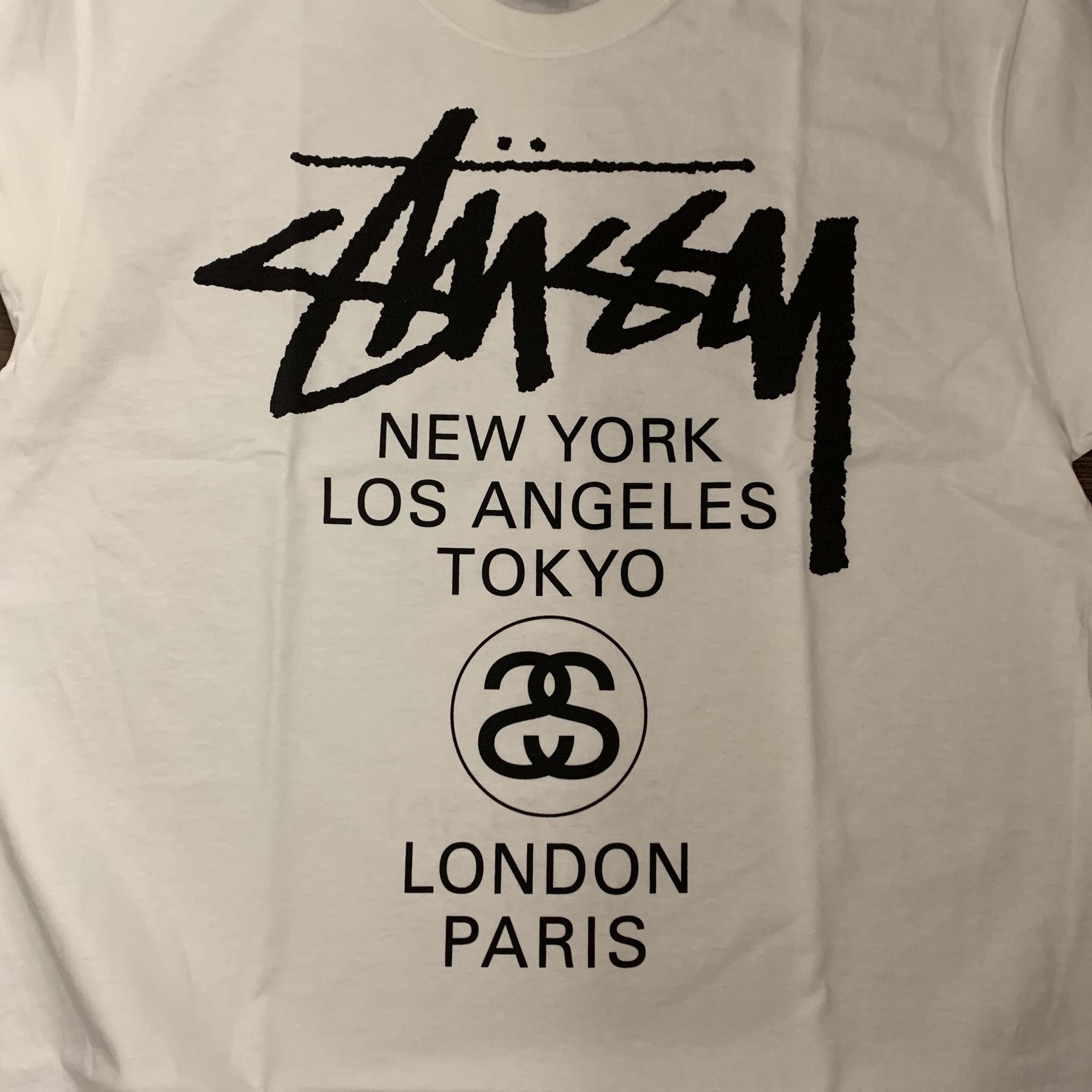 Stussy World Tour T-Shirt White 착용 스타일