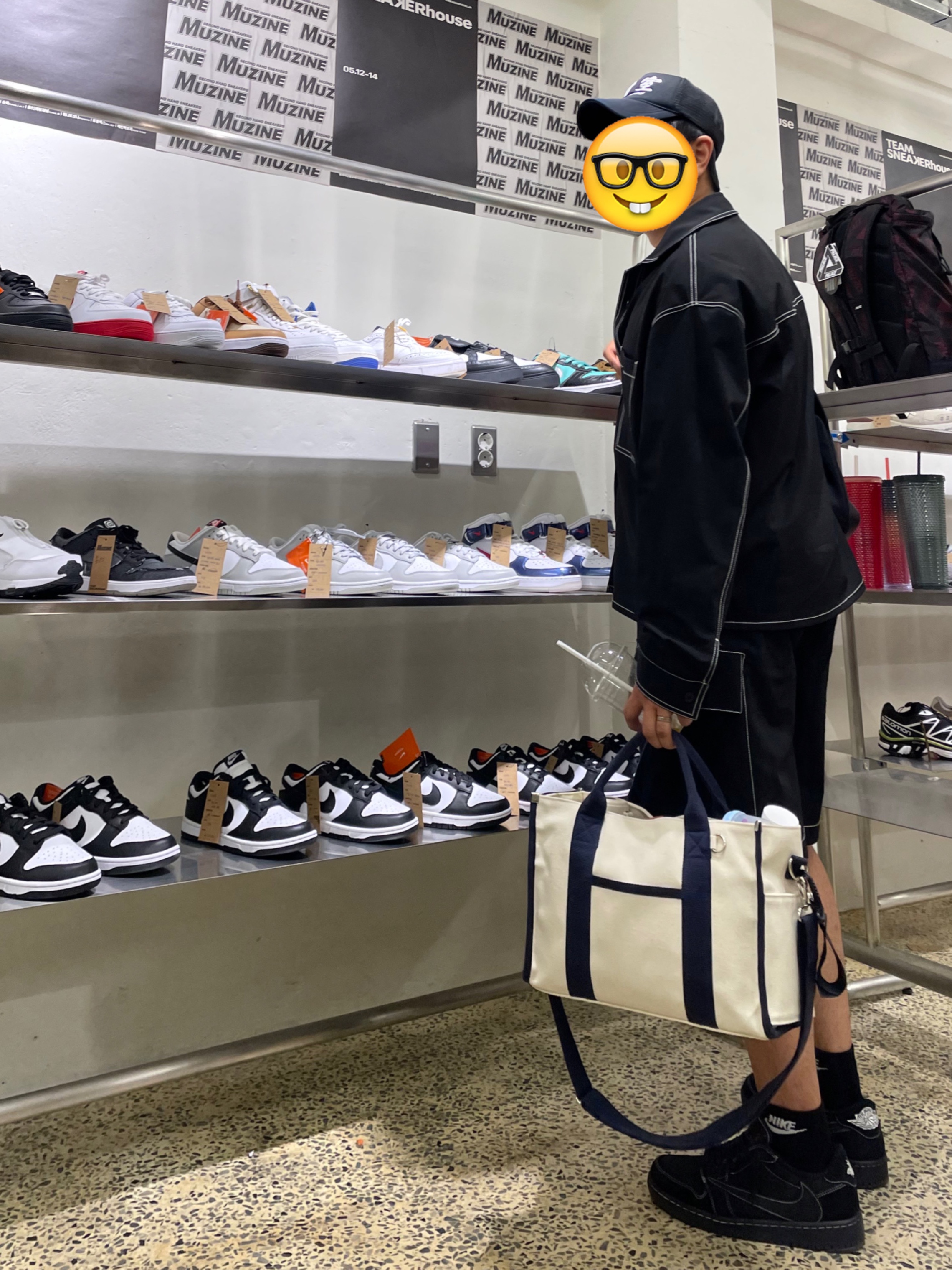 Darkr8m Studio Mesh Trucker Cap Black, Jordan 1 x Travis Scott Retro Low OG SP Black Phantom 착용 스타일 - 2