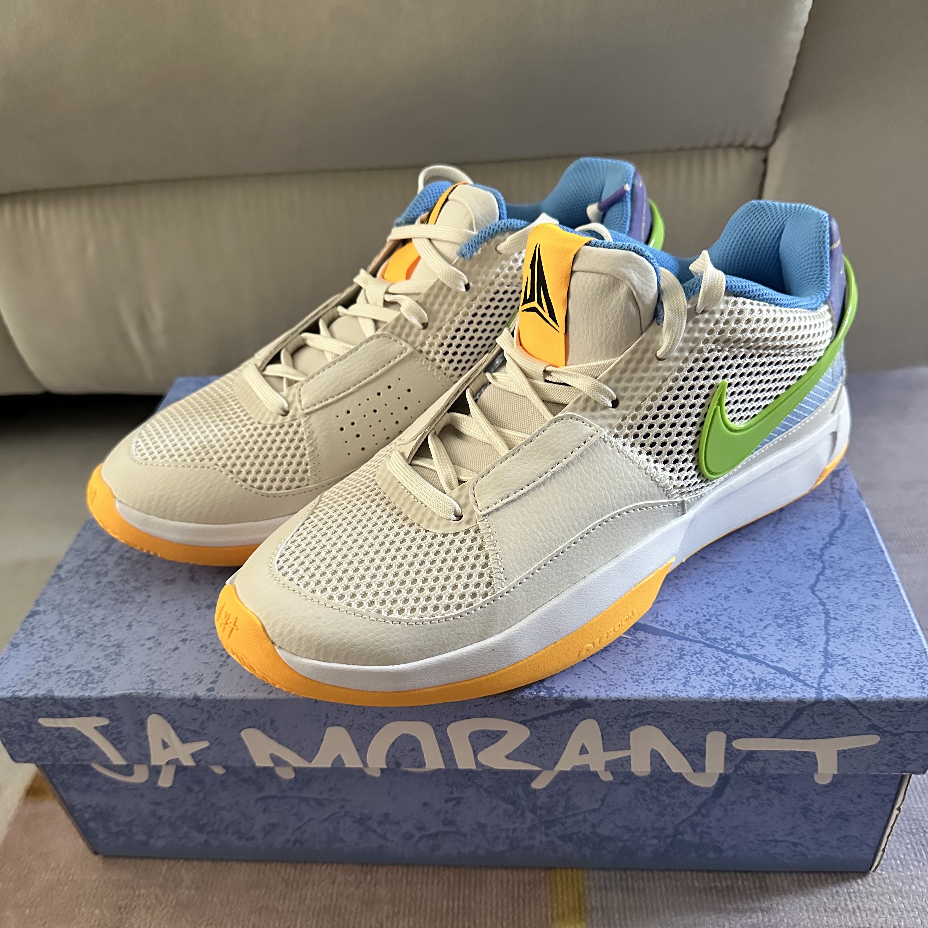 Nike Ja 1 EP Phantom Action Green 착용 스타일 - 1