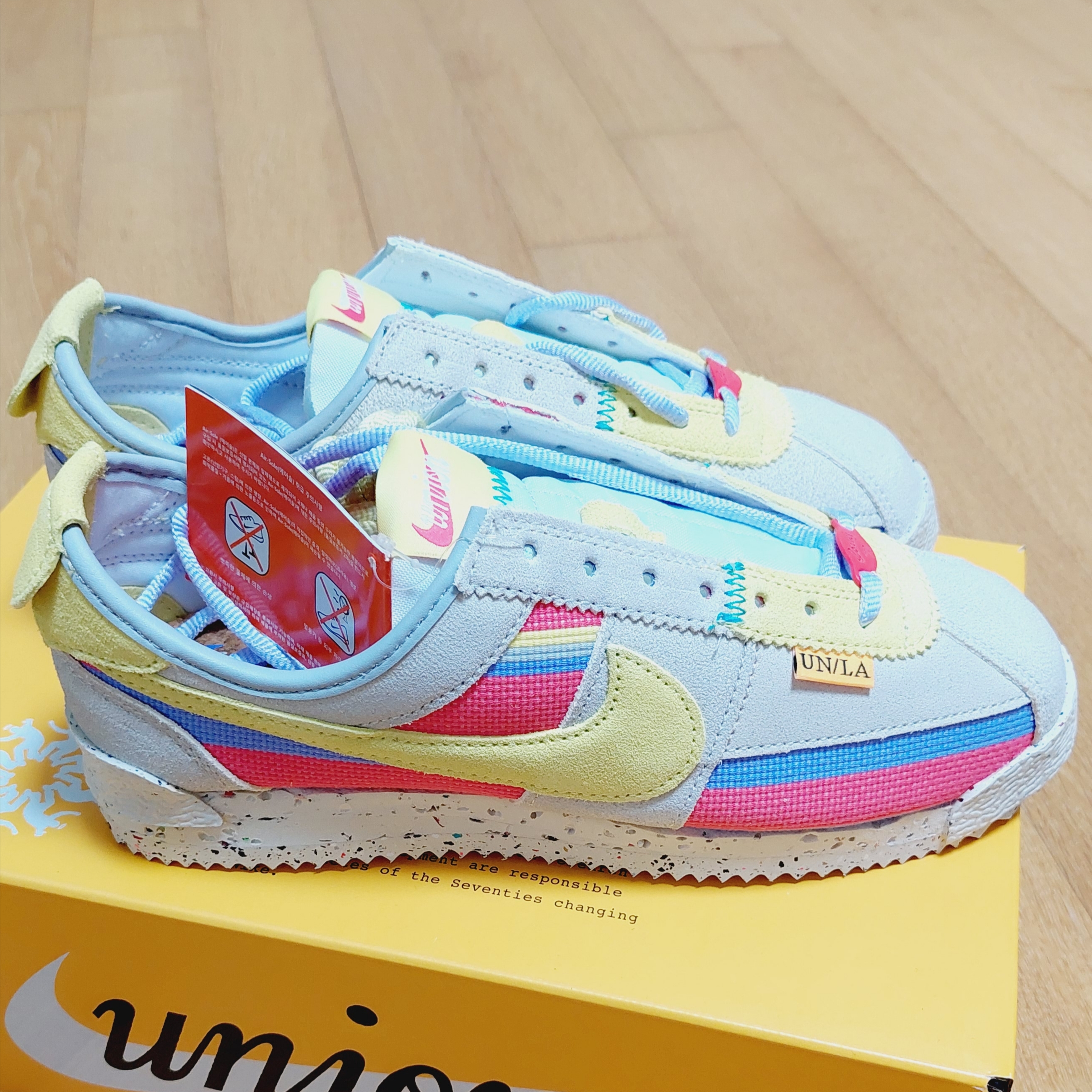 Nike x Union Cortez SP Lemon Frost 착용 스타일 - 3