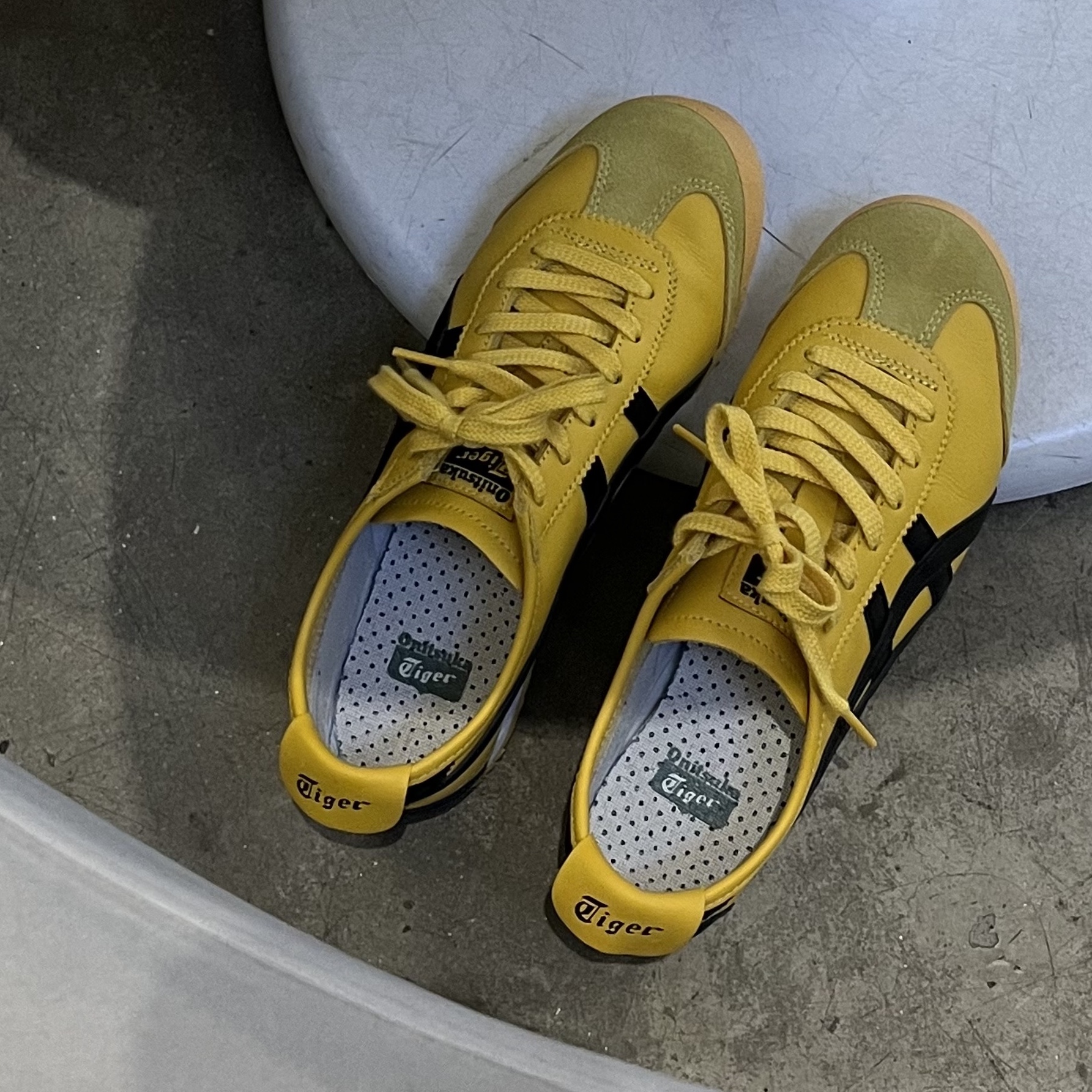 Onitsuka Tiger Mexico 66 Yellow Black 착용 스타일 - 1