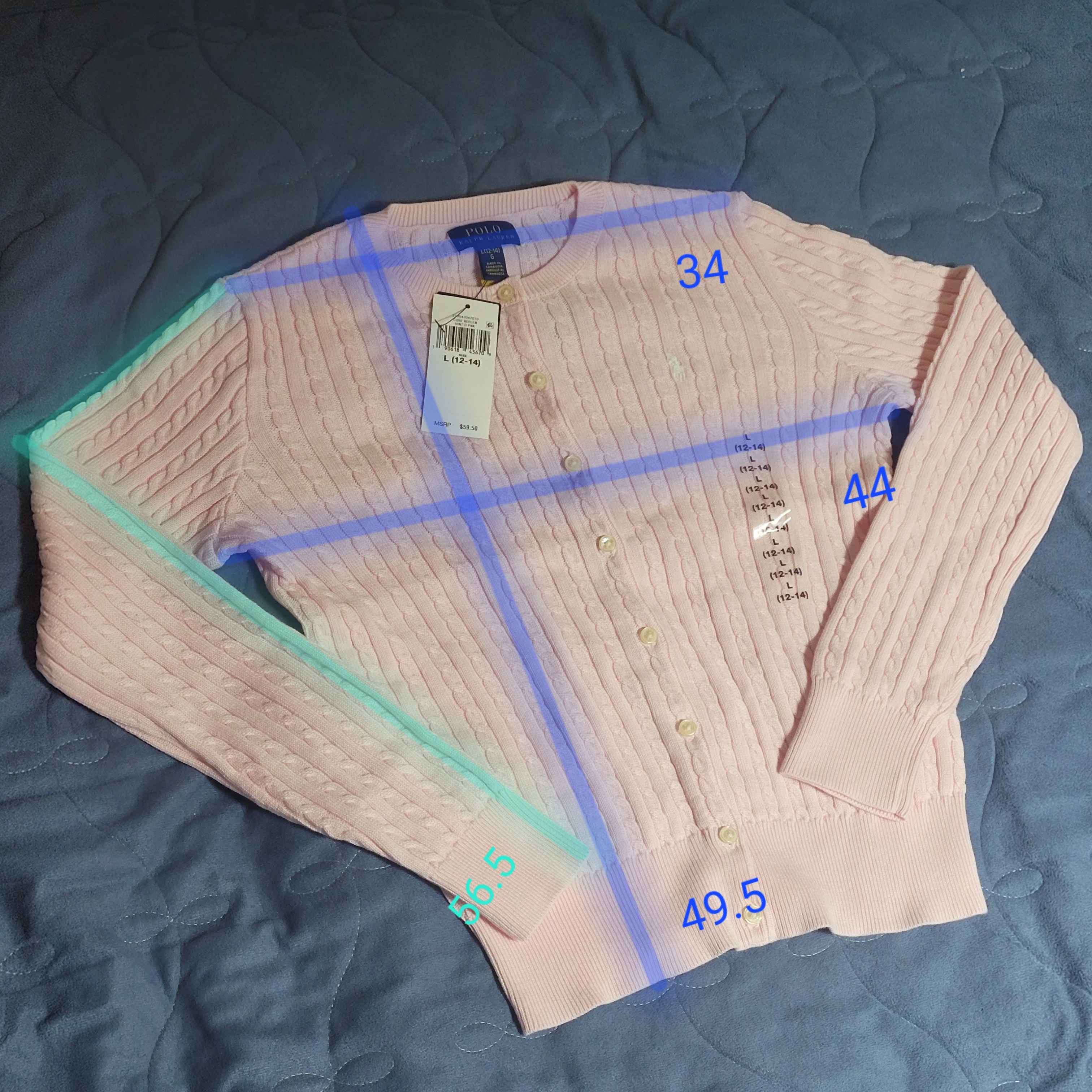 [30% 적립] Polo Ralph Lauren Children Mini Cable Cotton Cardigan Pink 착용 스타일 - 2