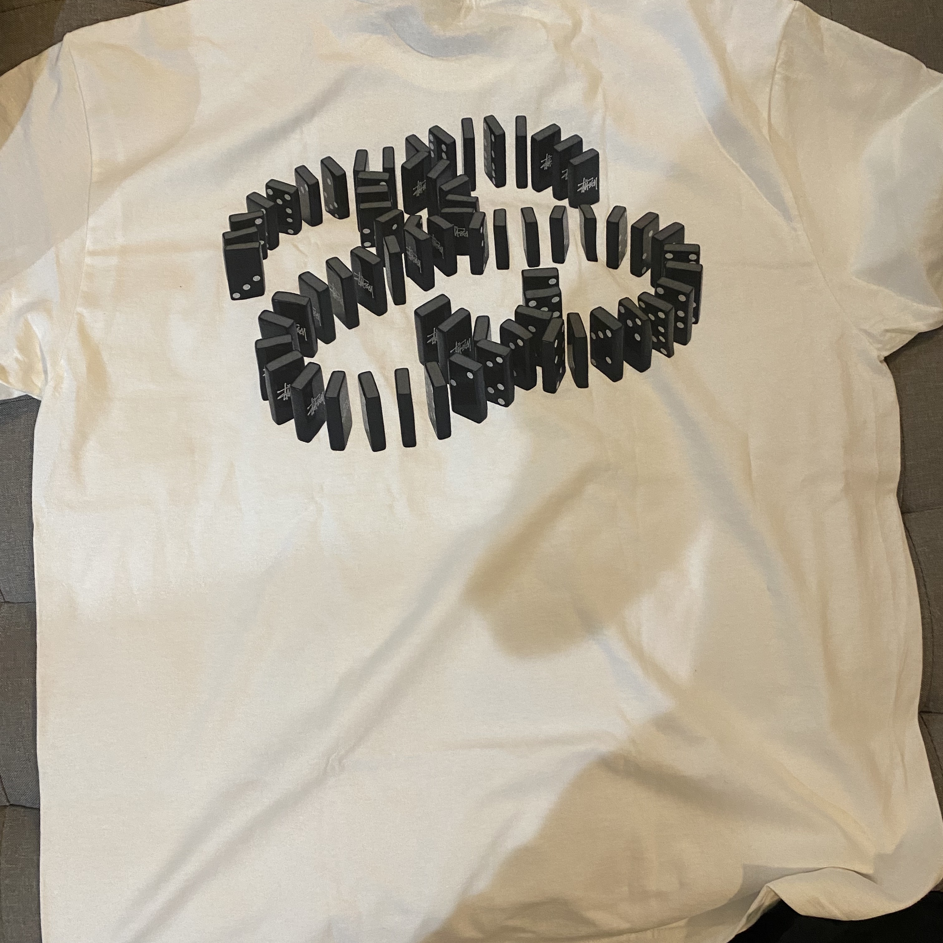 Stussy Dominoes T-Shirt White 착용 스타일