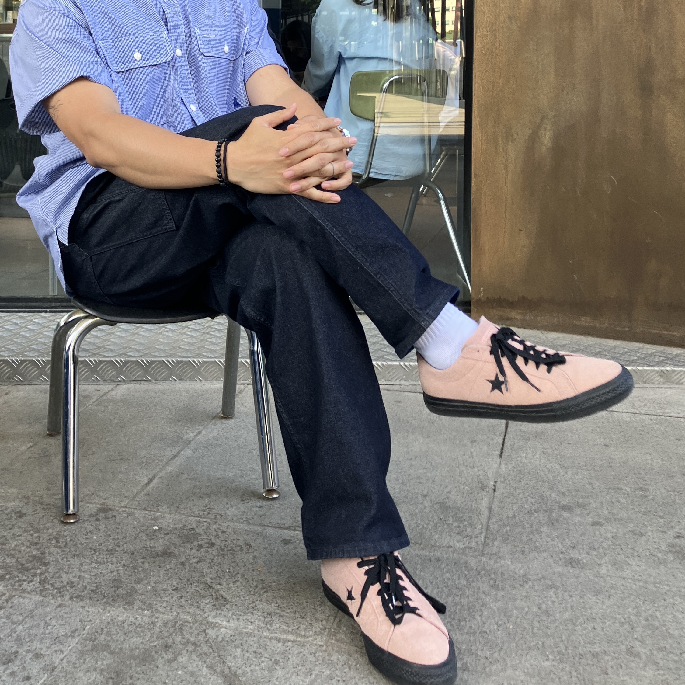 Converse One Star Pro Ox Vintage Suede Canyon Dusk 착용 스타일 - 2
