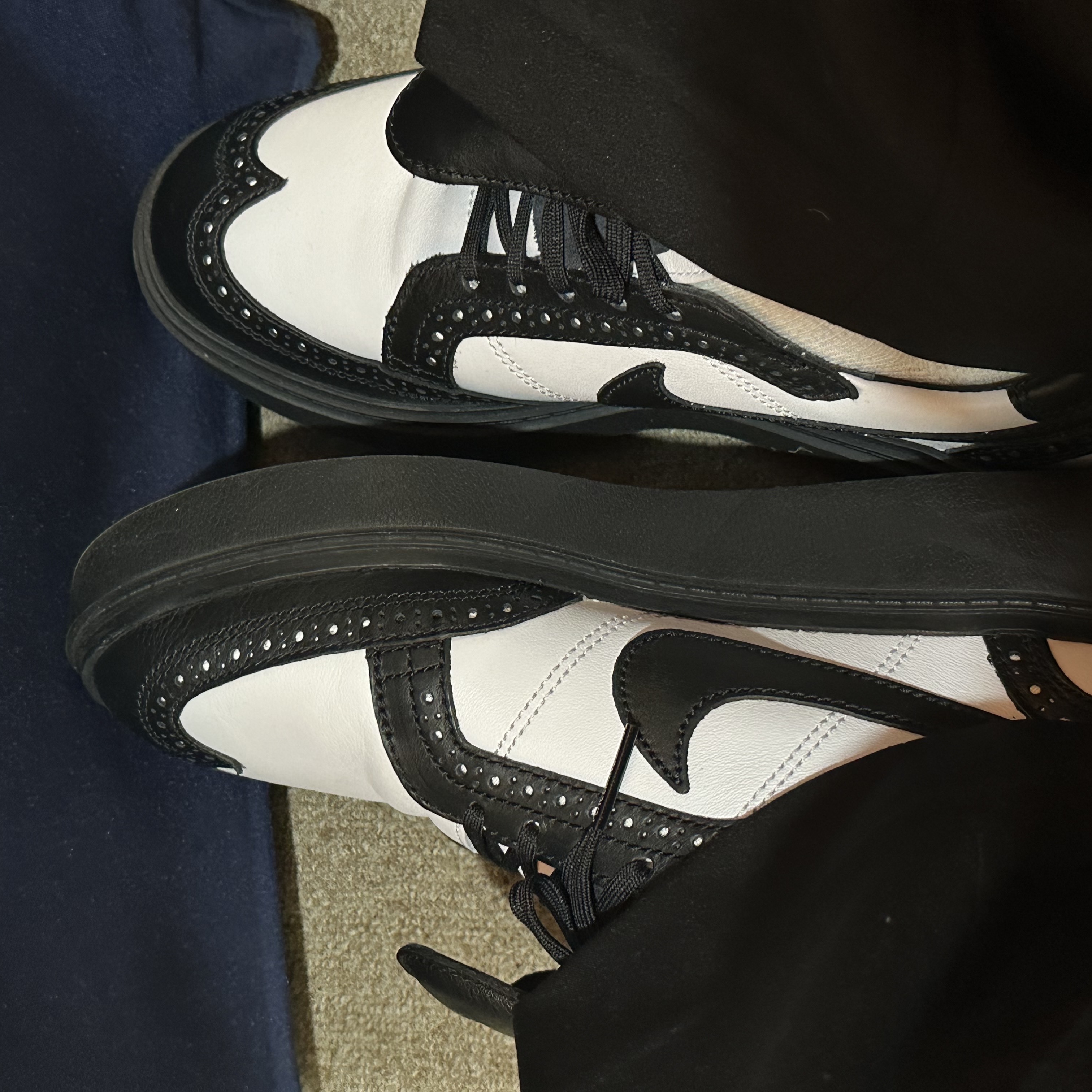 Nike x Peaceminusone Kwondo1 Black and White 착용 스타일 - 3