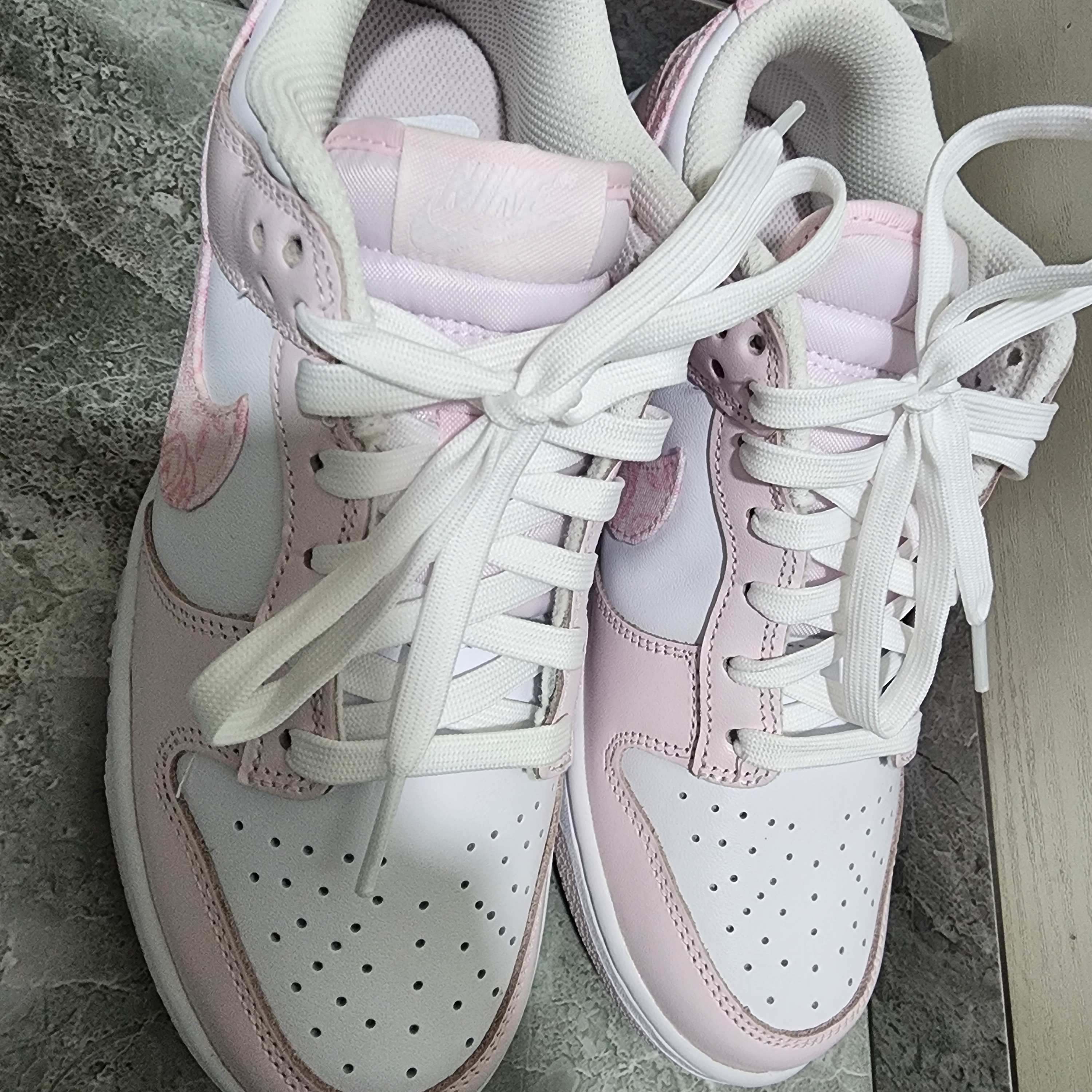 (W) Nike Dunk Low Pearl Pink 착용 스타일