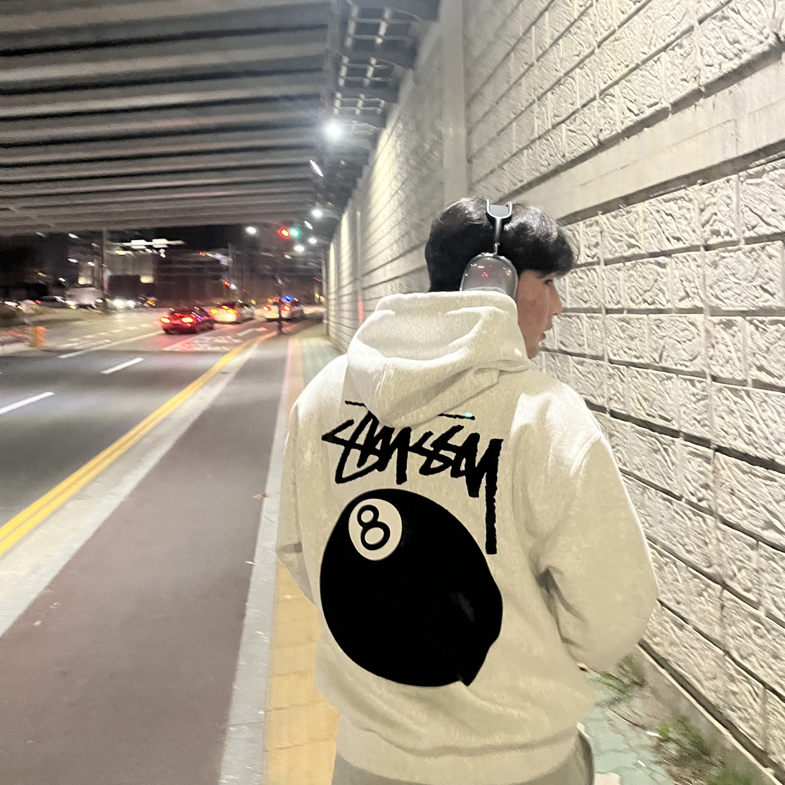 Stussy Basic Stussy Zip Hoodie Ash Heather 2023 착용 스타일