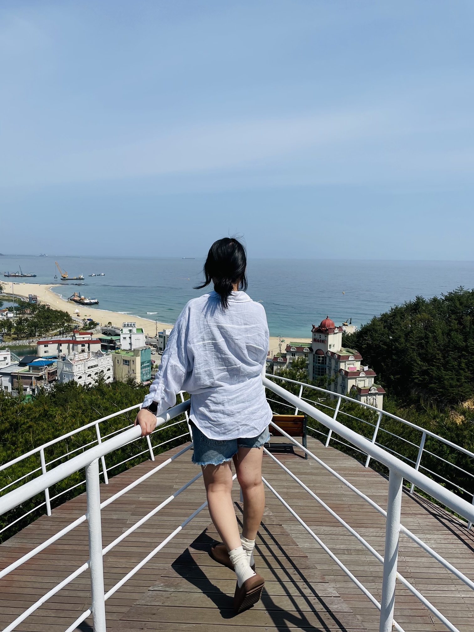 아디다스 이지 슬라이드 플랙스 착용 스타일 - 3
