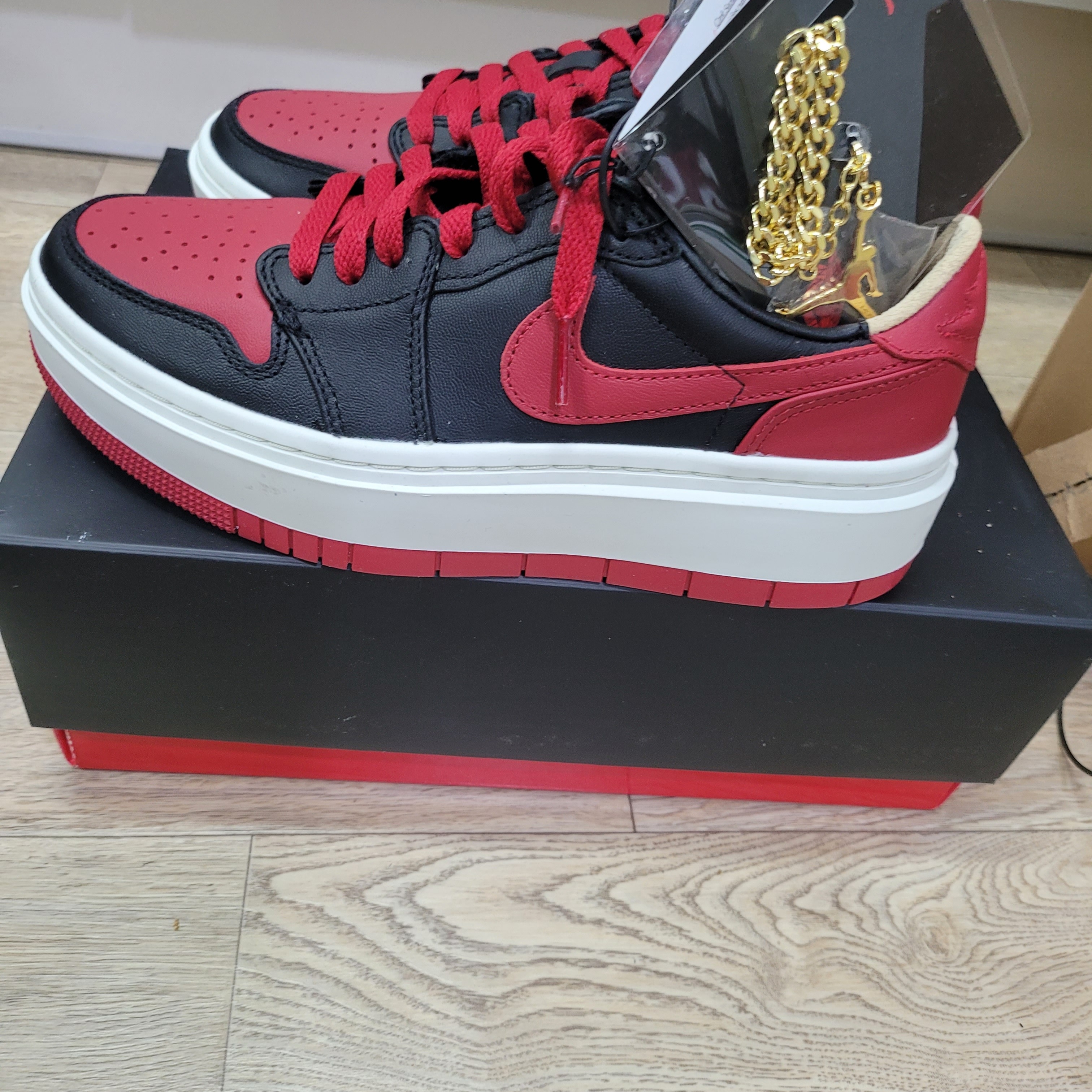 (W) Jordan 1 Elevate Low French Blue, (W) Jordan 1 Elevate Low SE Bred 착용 스타일 - 4