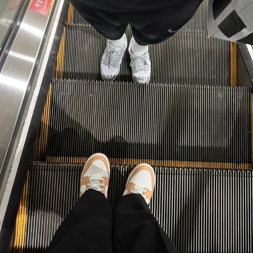 (W) Nike Dunk Low Harvest Moon, Nike Dunk Low Retro Grey Fog 착용 스타일