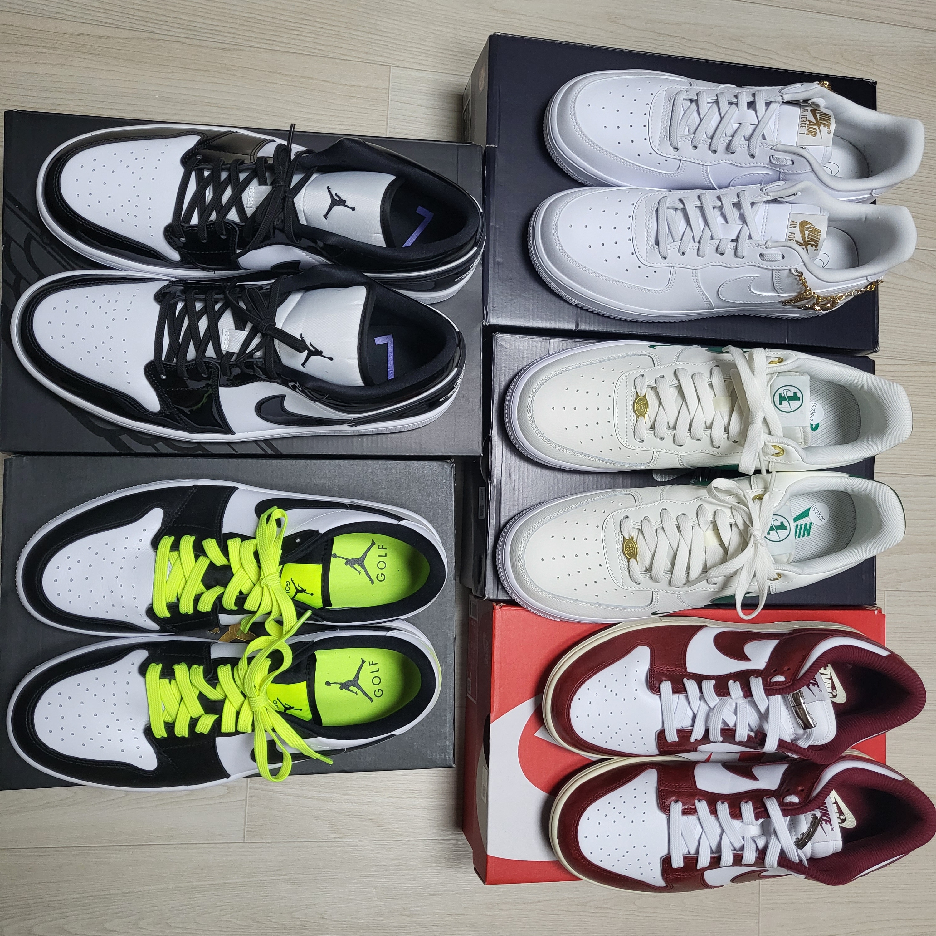 (W) Nike Dunk Low Retro PRM Team Red and White 착용 스타일 - 3