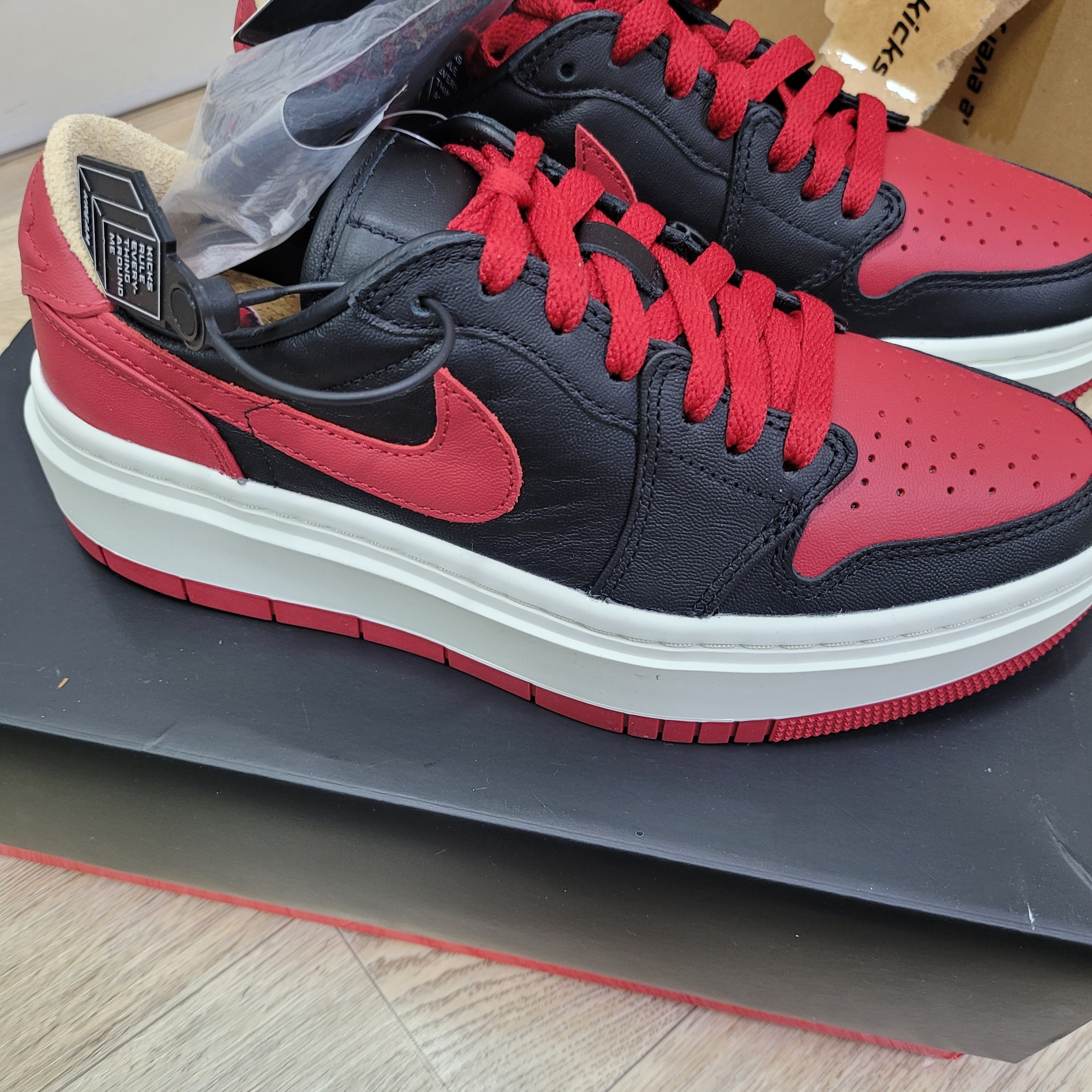 (W) Jordan 1 Elevate Low French Blue, (W) Jordan 1 Elevate Low SE Bred 착용 스타일 - 3