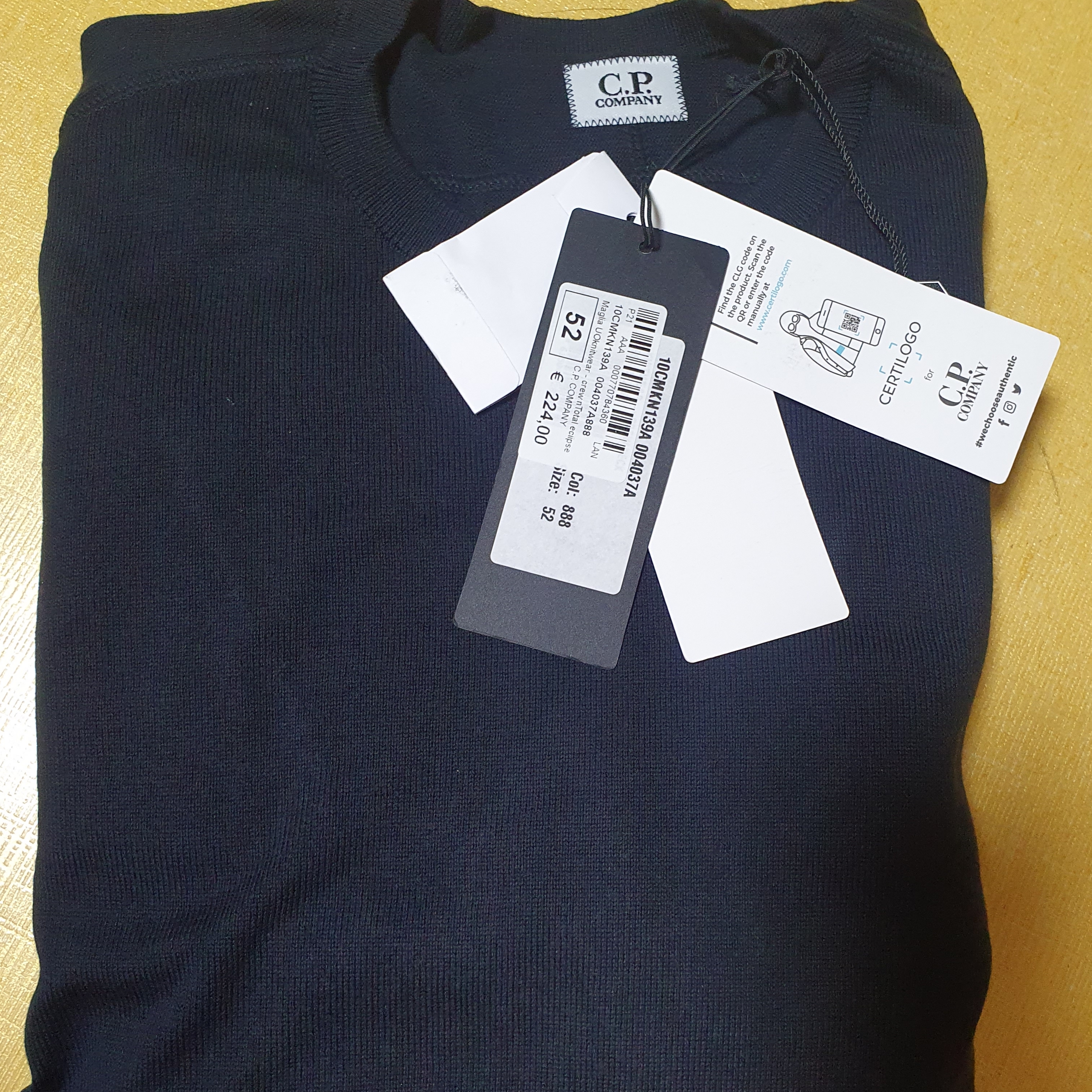 C.P. Company Sea Island Medium Sweater Navy - 21SS 착용 스타일