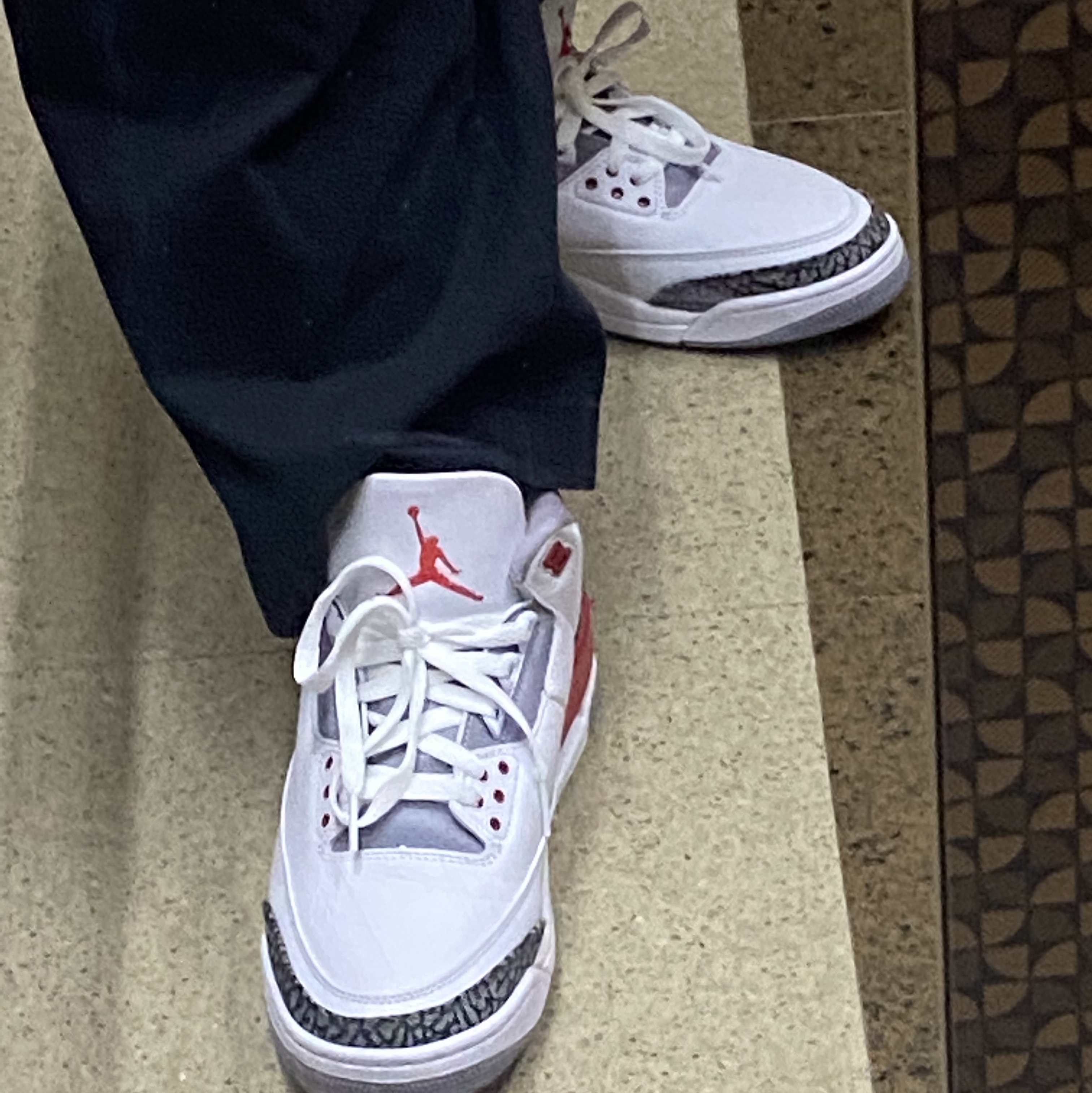 Jordan 3 Retro Fire Red 2022 착용 스타일 - 2