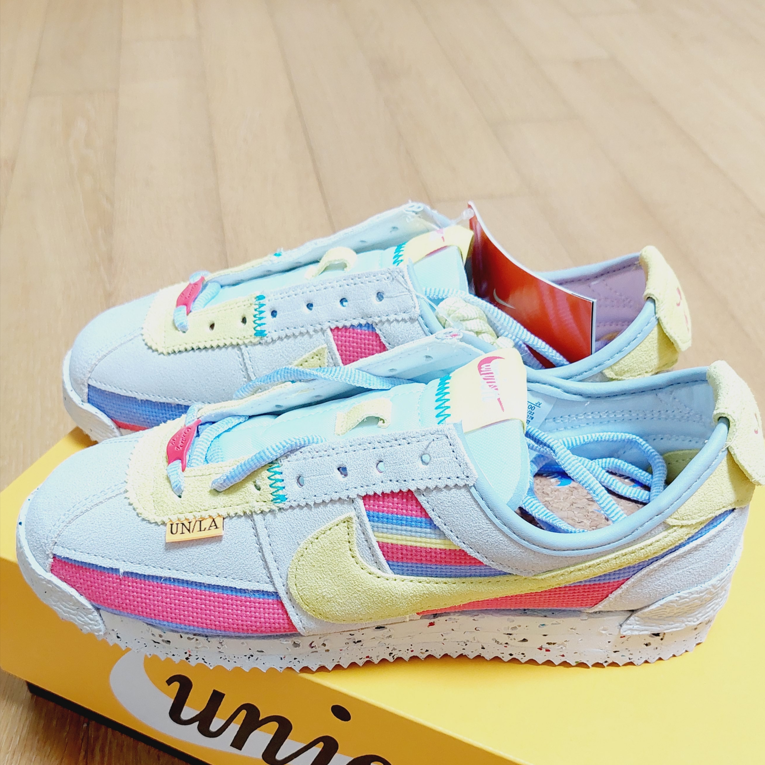 Nike x Union Cortez SP Lemon Frost 착용 스타일 - 1
