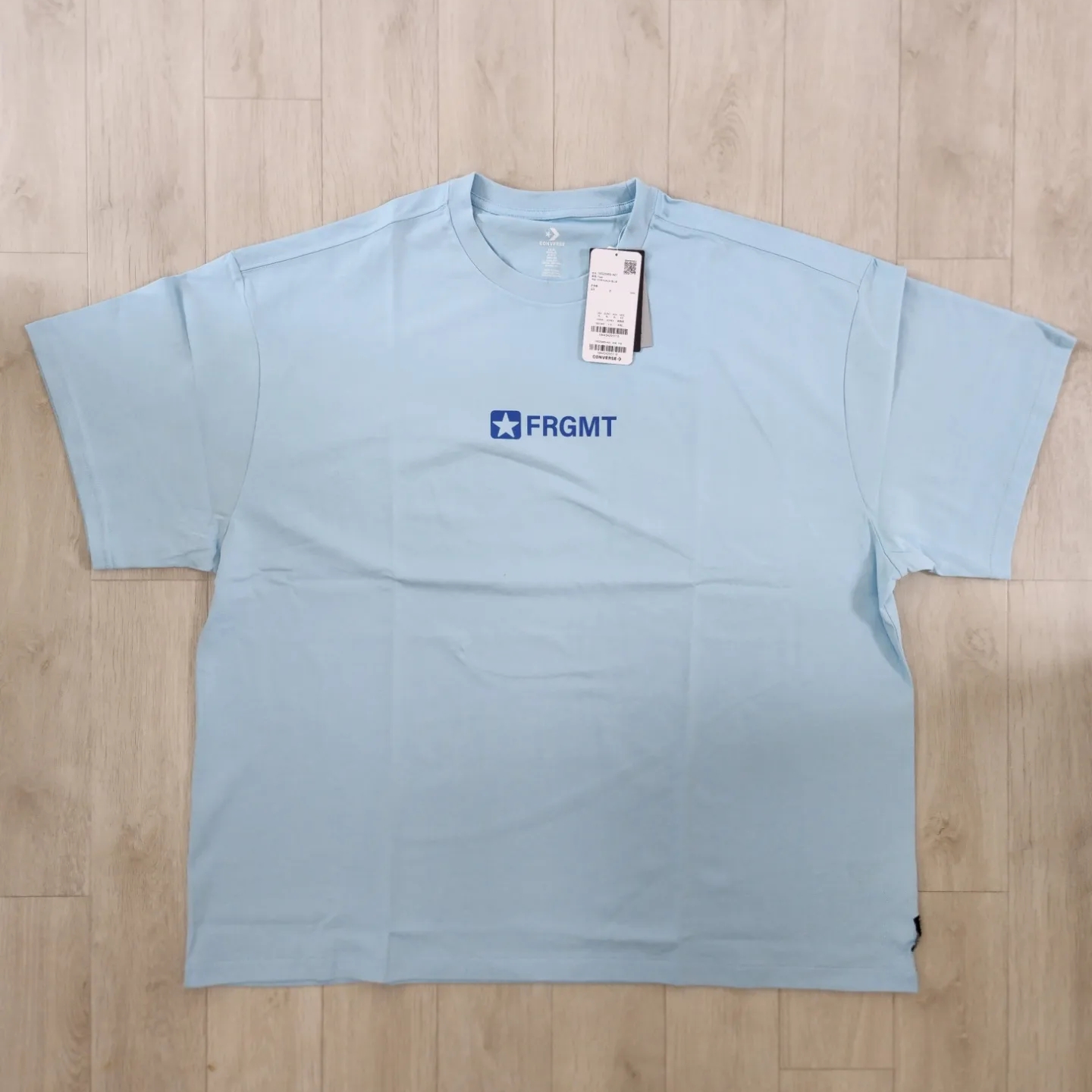 Converse x Fragment T-Shirt Blue 착용 스타일 - 1