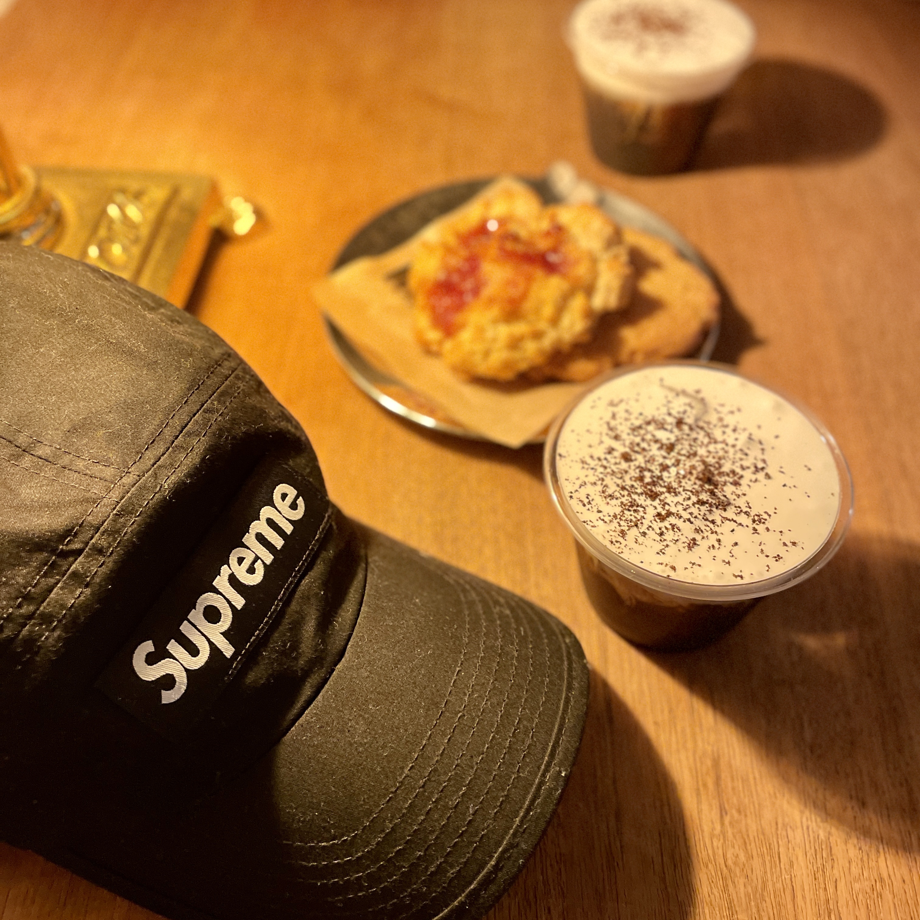 Supreme Waxed Cotton Camp Cap Black - 21FW 착용 스타일