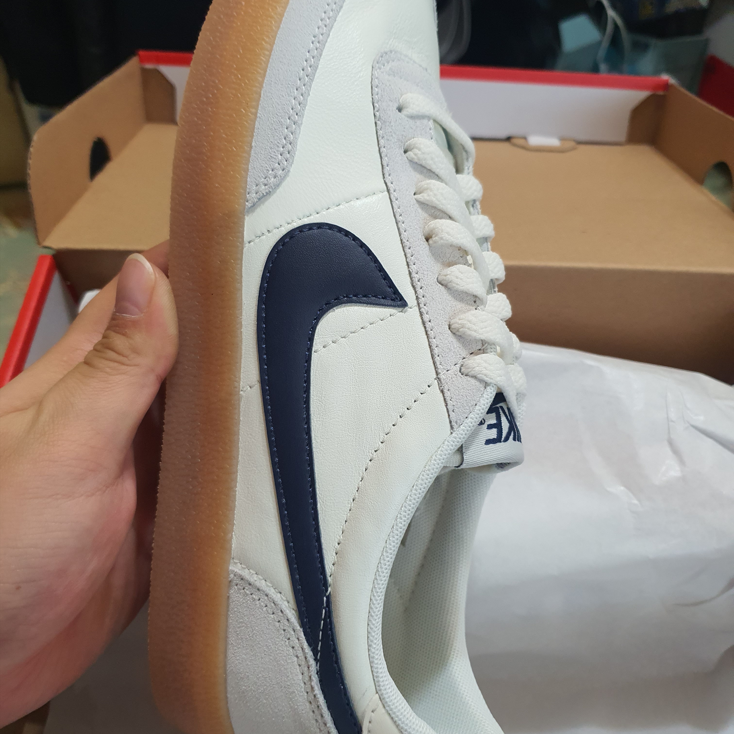 Nike x J.Crew Killshot 2 Sail Midnight Navy 착용 스타일