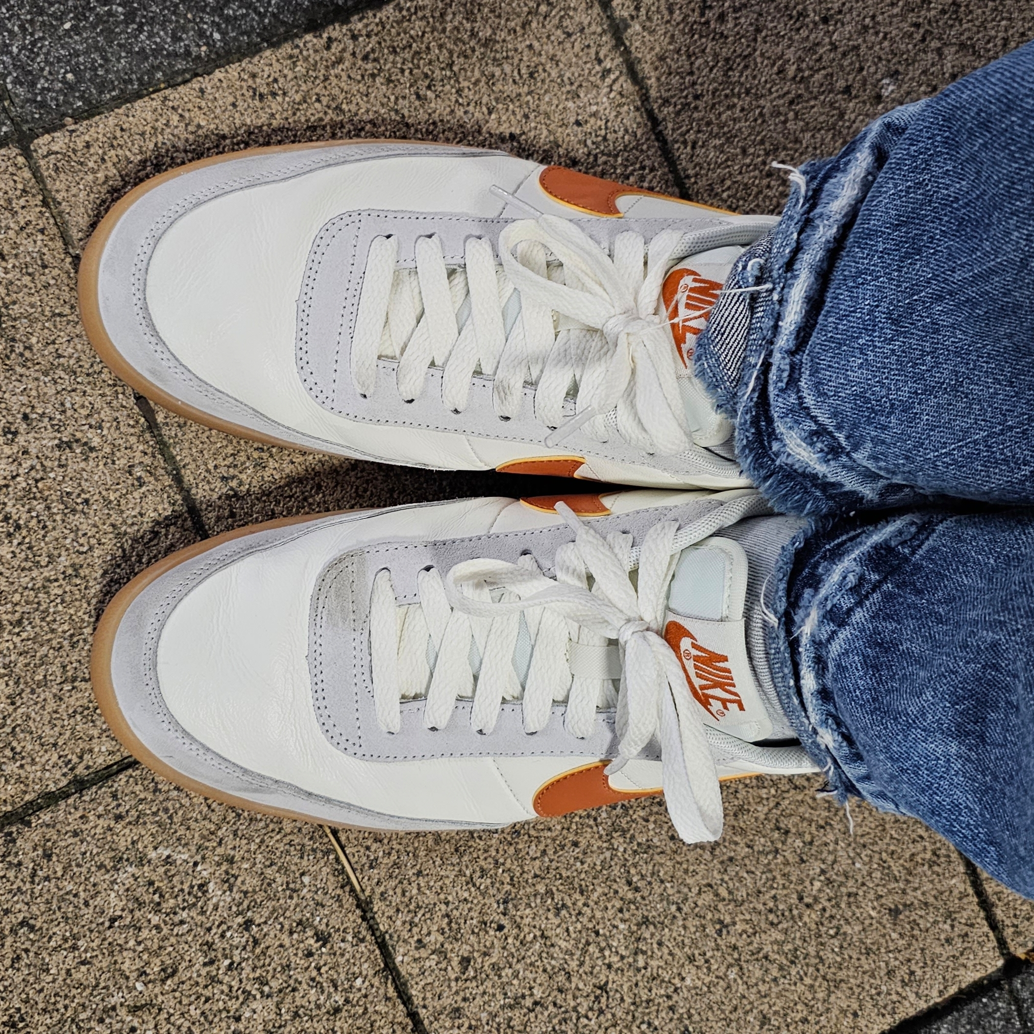 Nike Killshot 2 Leather Sail Desert Orange 착용 스타일 - 3