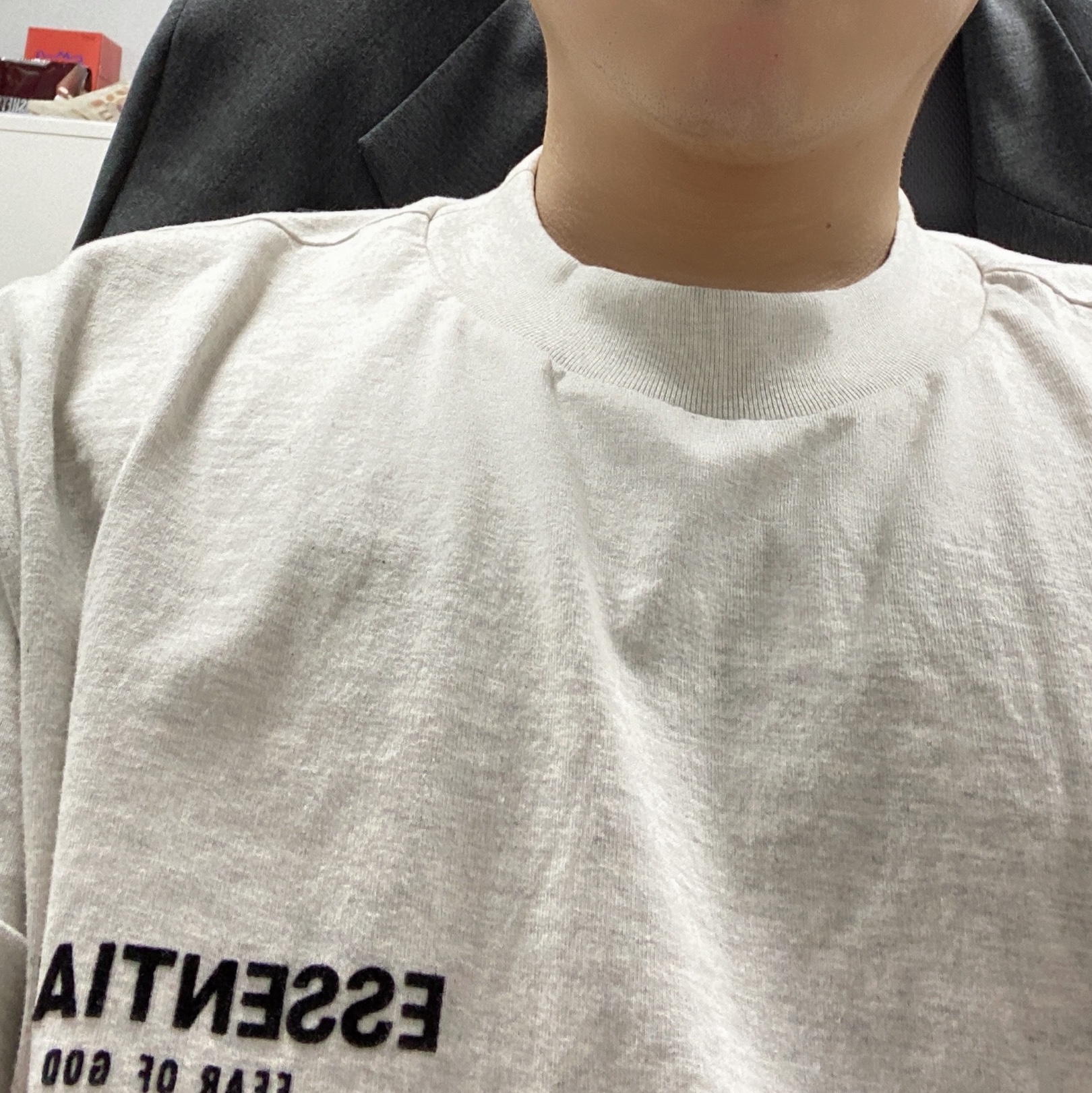 Essentials The Core Collection T-Shirt Light Oatmeal 착용 스타일