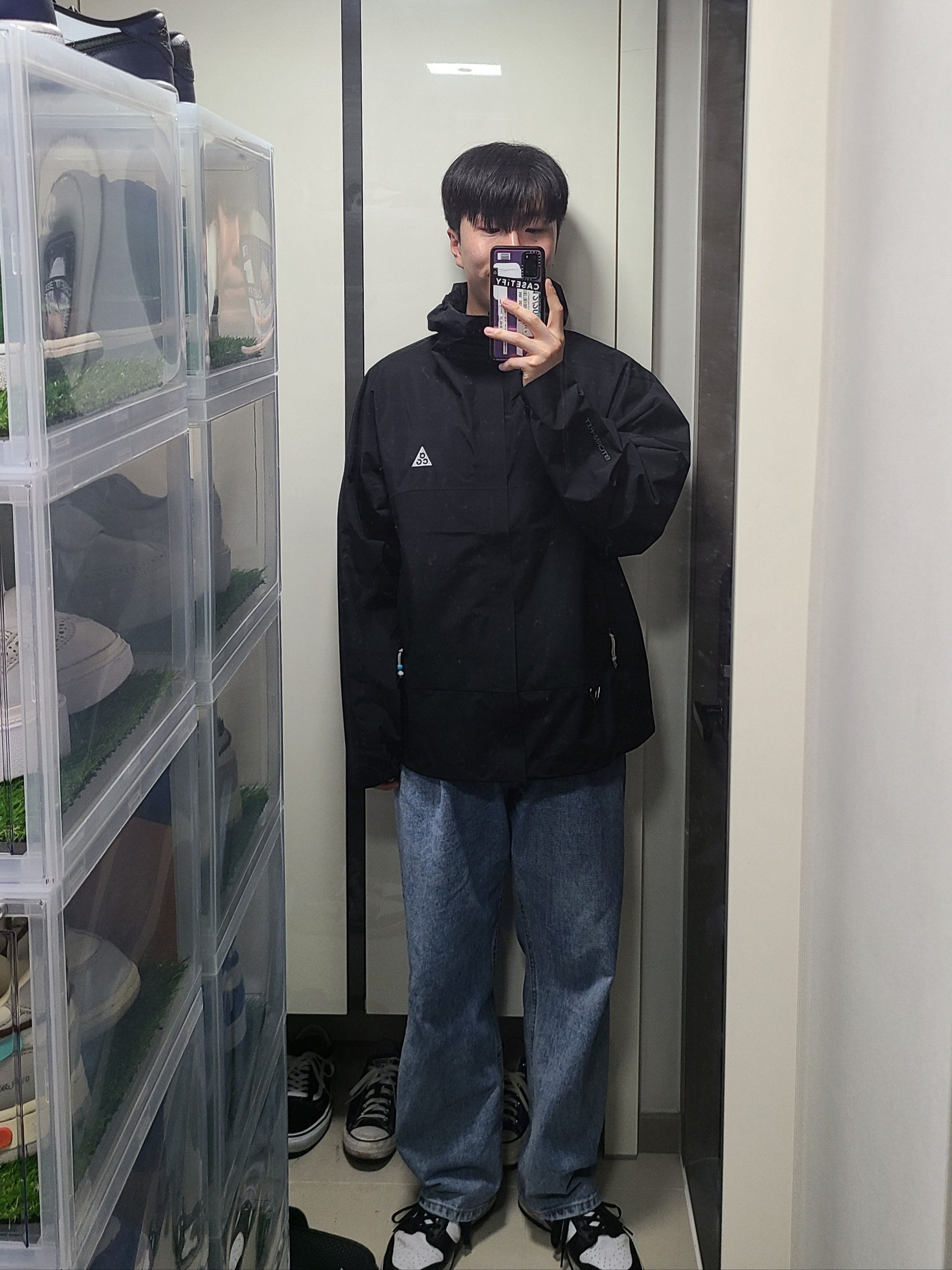 Nike ACG Storm-Fit ADV Cascade Rains Full Zip Jacket Black - Asia 착용 스타일 - 2
