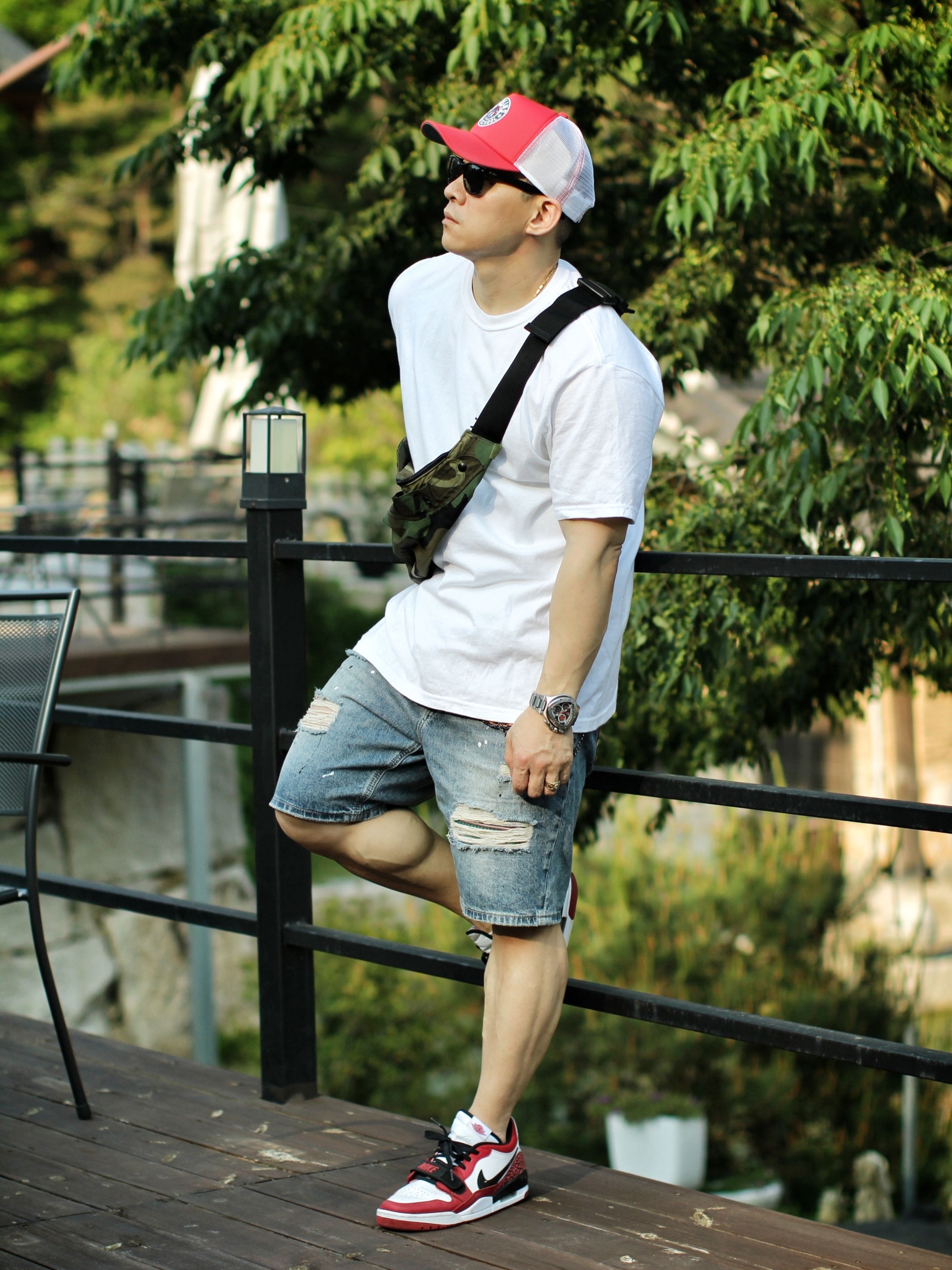 Stussy Basic Stussy T-Shirt White 2023, Jordan Legacy 312 Low Chicago 2022 착용 스타일 - 3