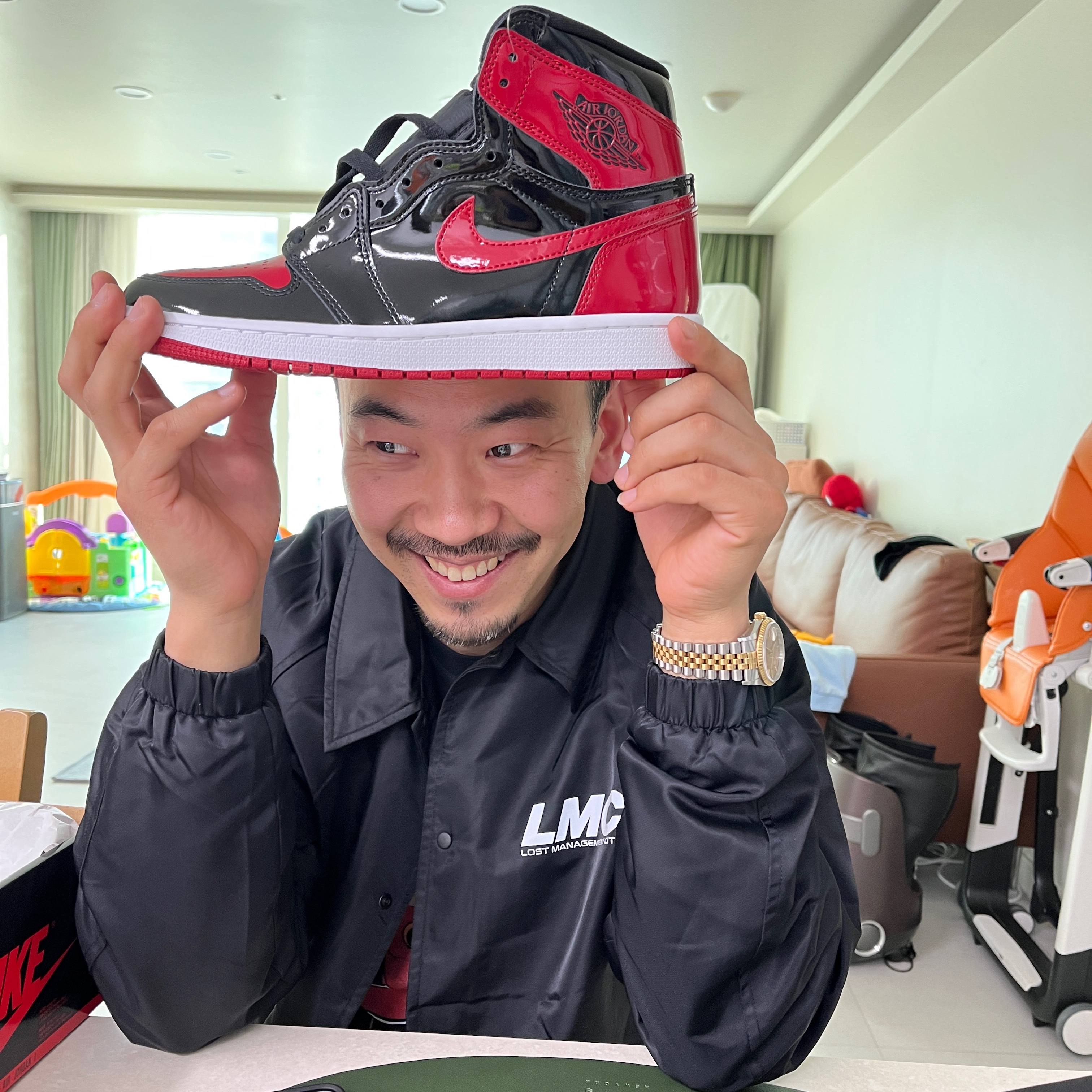 Jordan 1 Retro High OG Patent Bred 착용 스타일