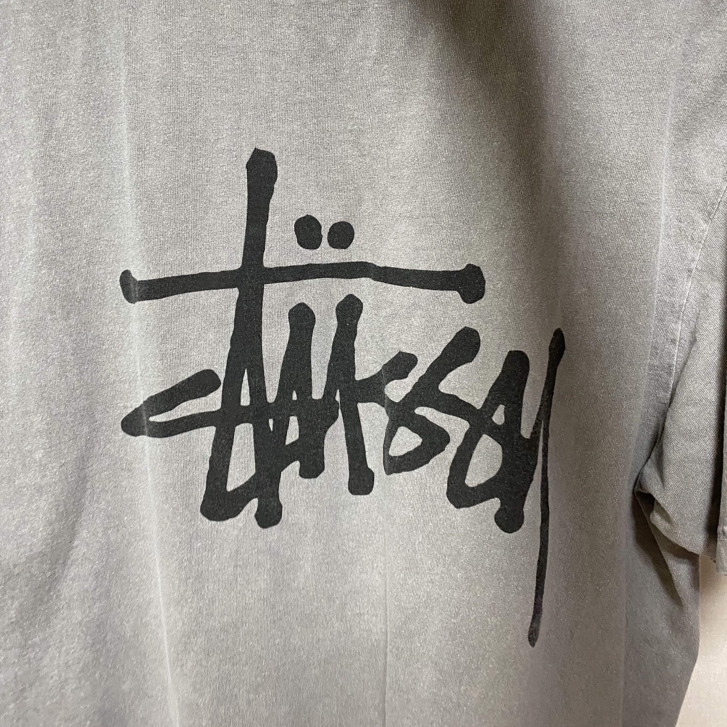 Stussy Basic Stussy Pigment Dyed T-Shirt Grey 2022 착용 스타일