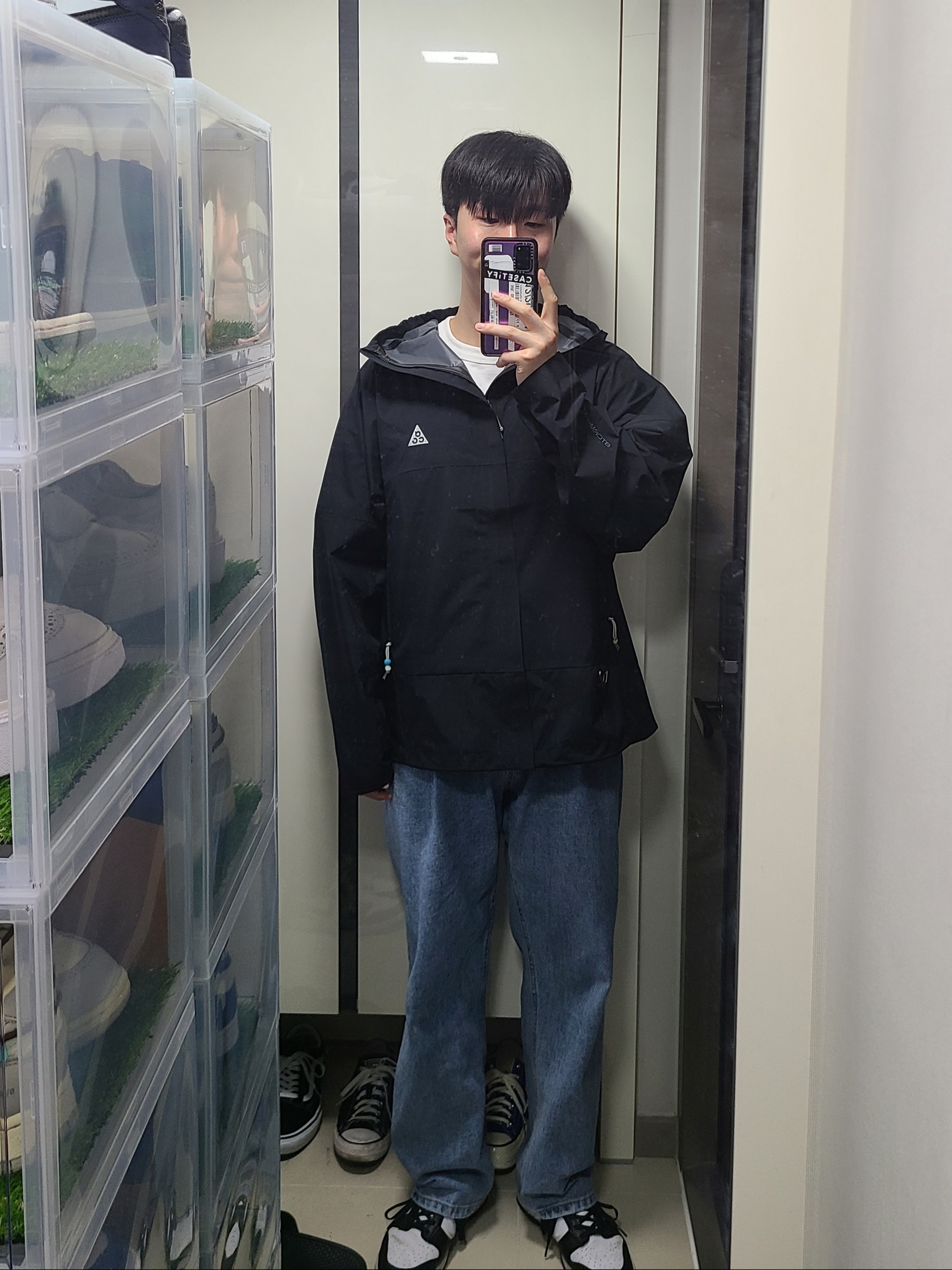 Nike ACG Storm-Fit ADV Cascade Rains Full Zip Jacket Black - Asia 착용 스타일 - 3