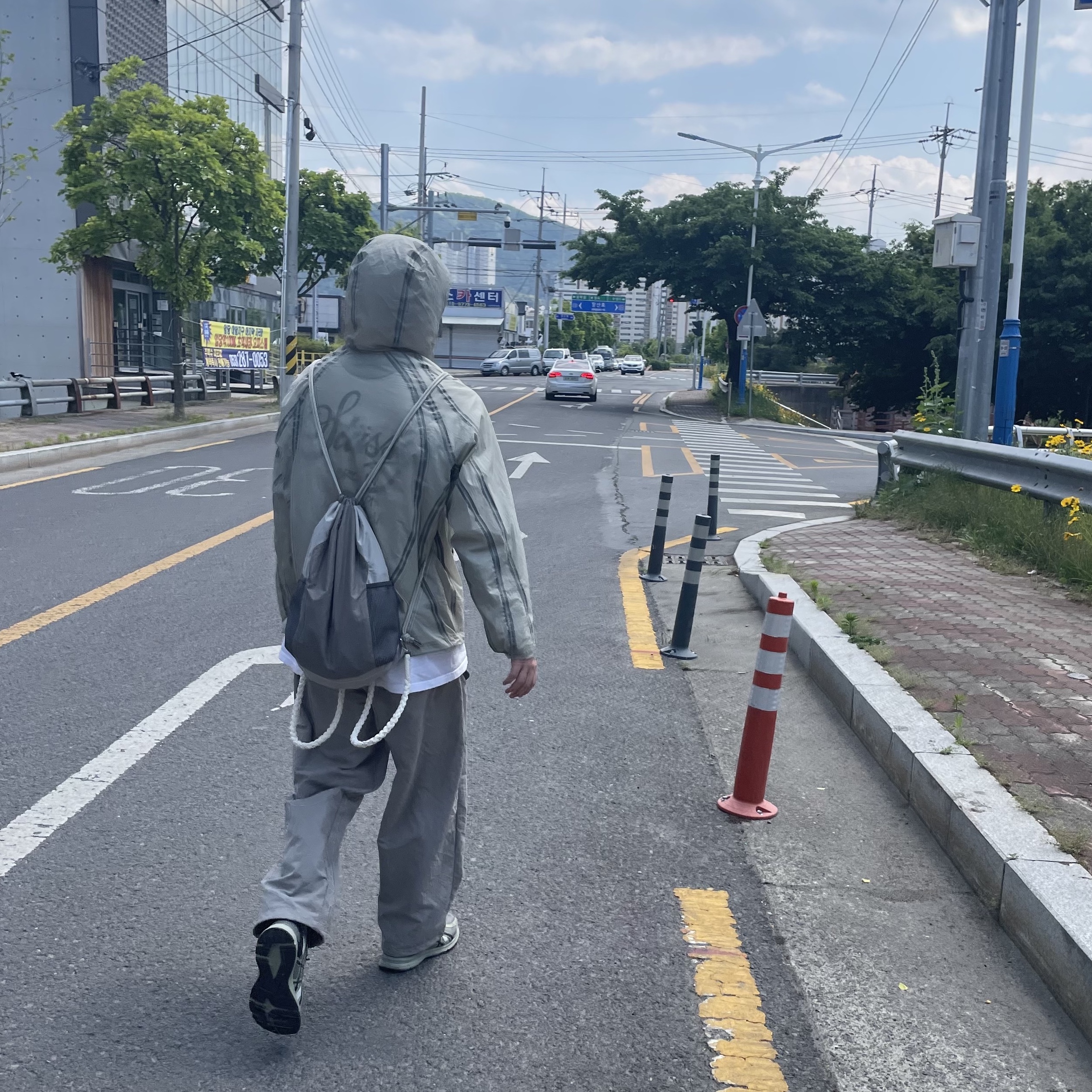 Sansan Gear Seam Sealing Jacket Jade - 22FW 착용 스타일 - 2