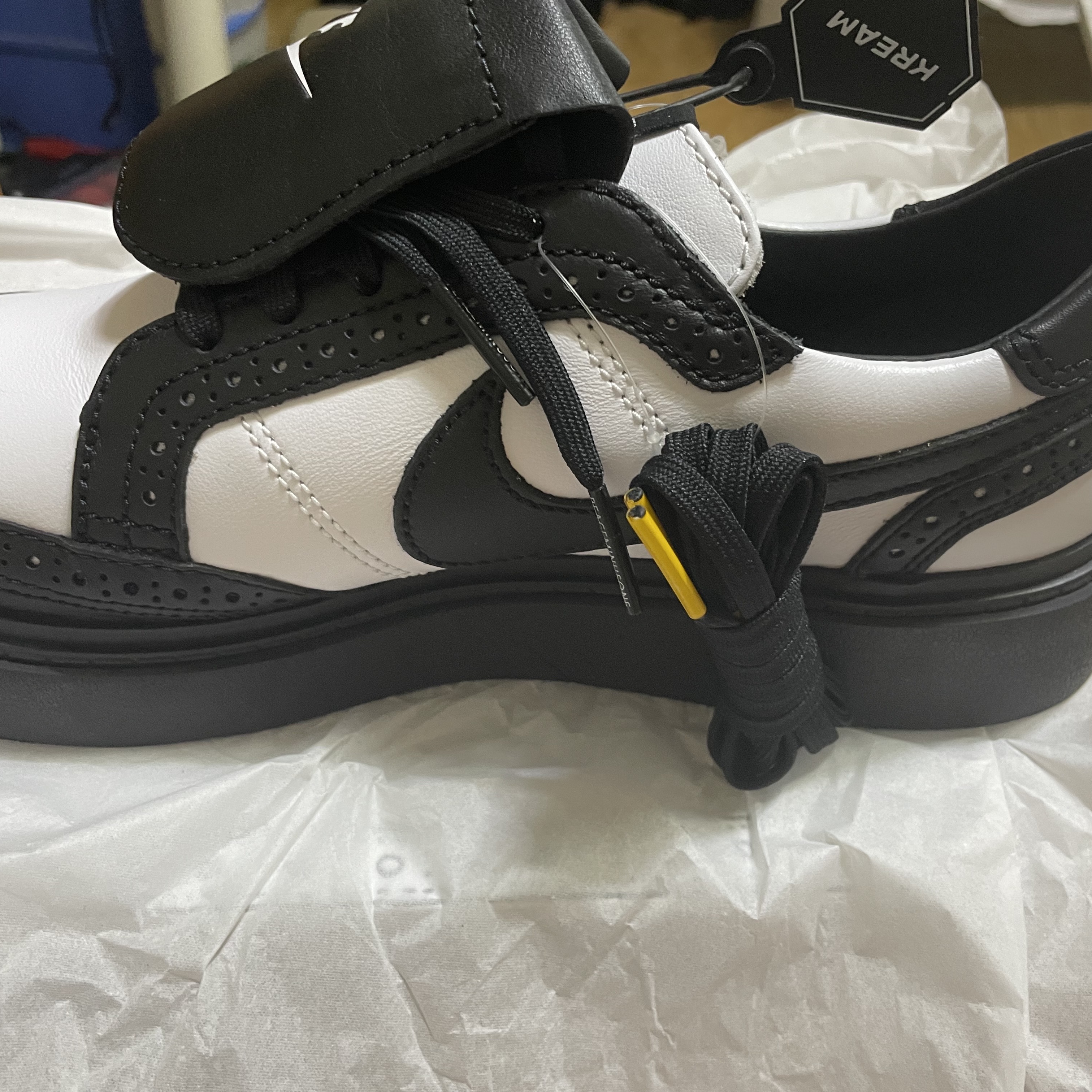 Nike x Peaceminusone Kwondo1 Black and White 착용 스타일 - 2