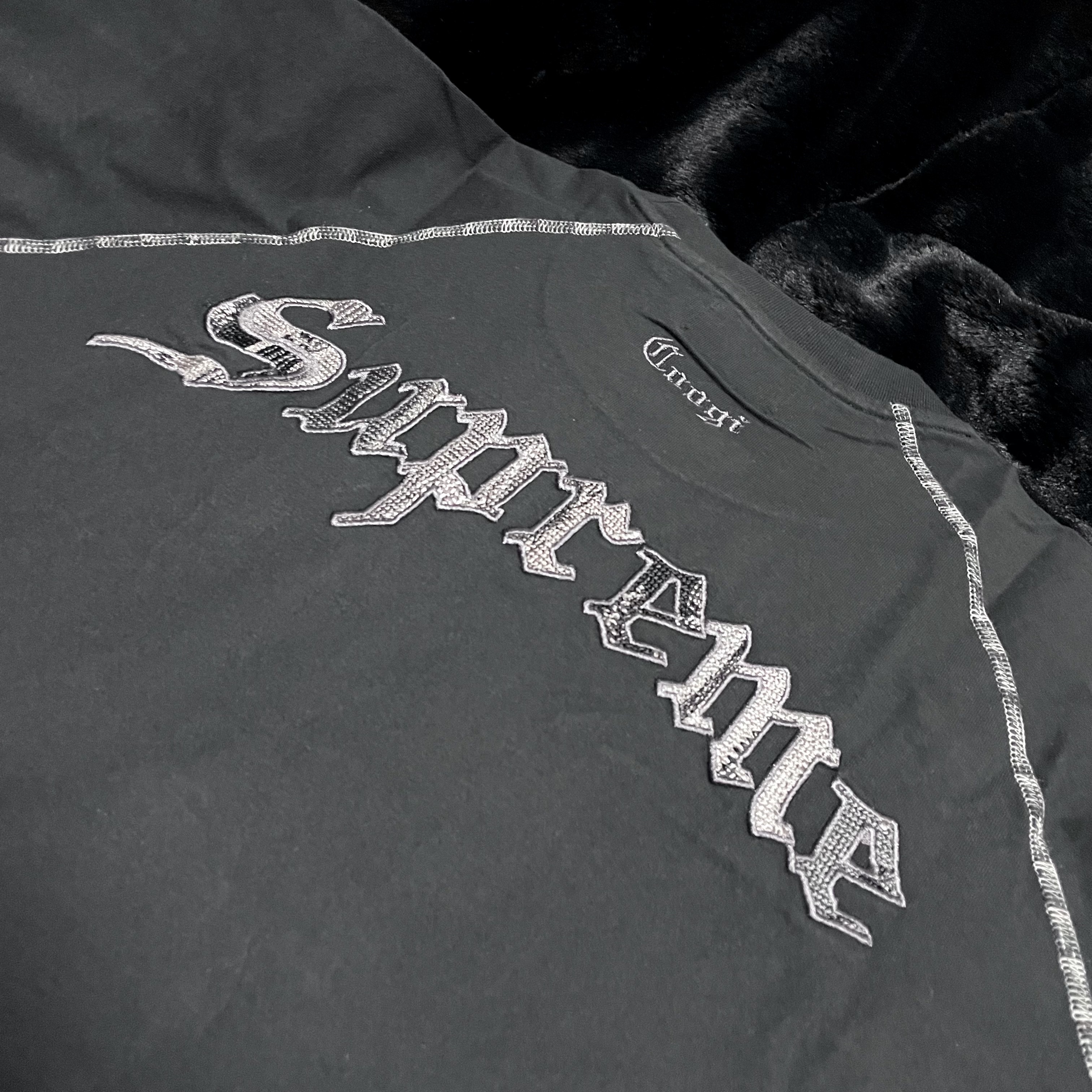 Supreme x Coogi Raglan S/S Top Black - 23SS 착용 스타일