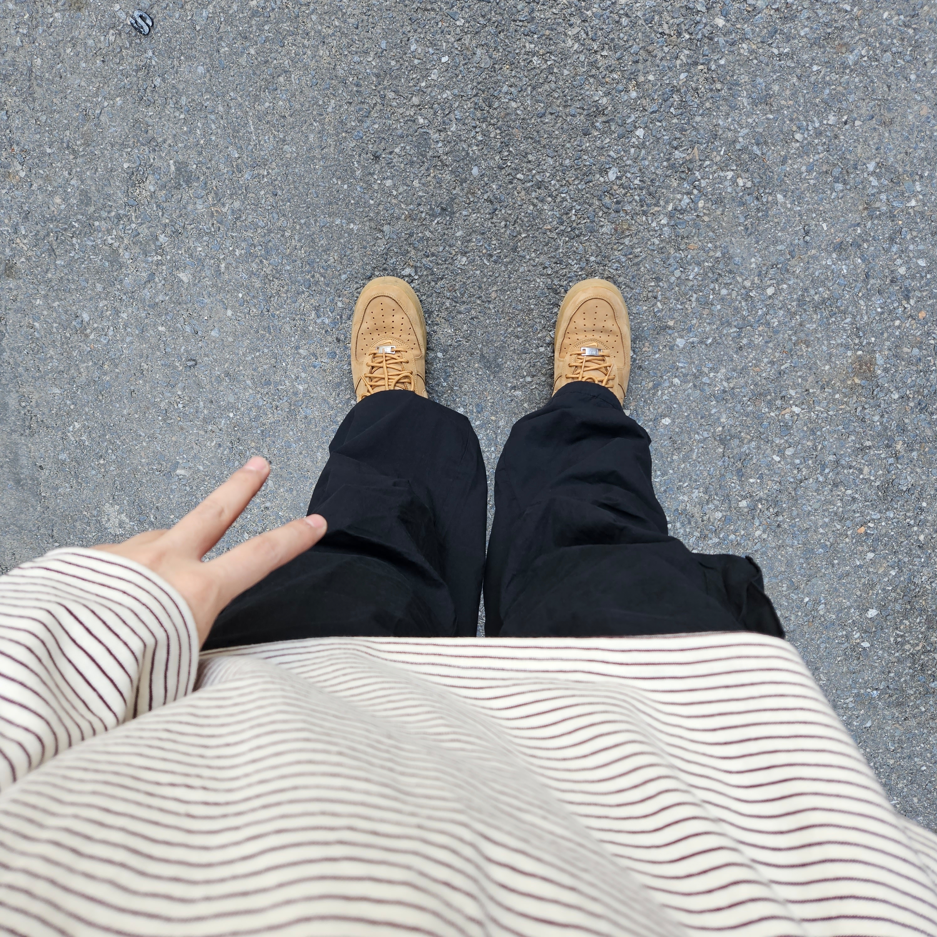 Nike x Supreme Air Force 1 Low Flax 착용 스타일