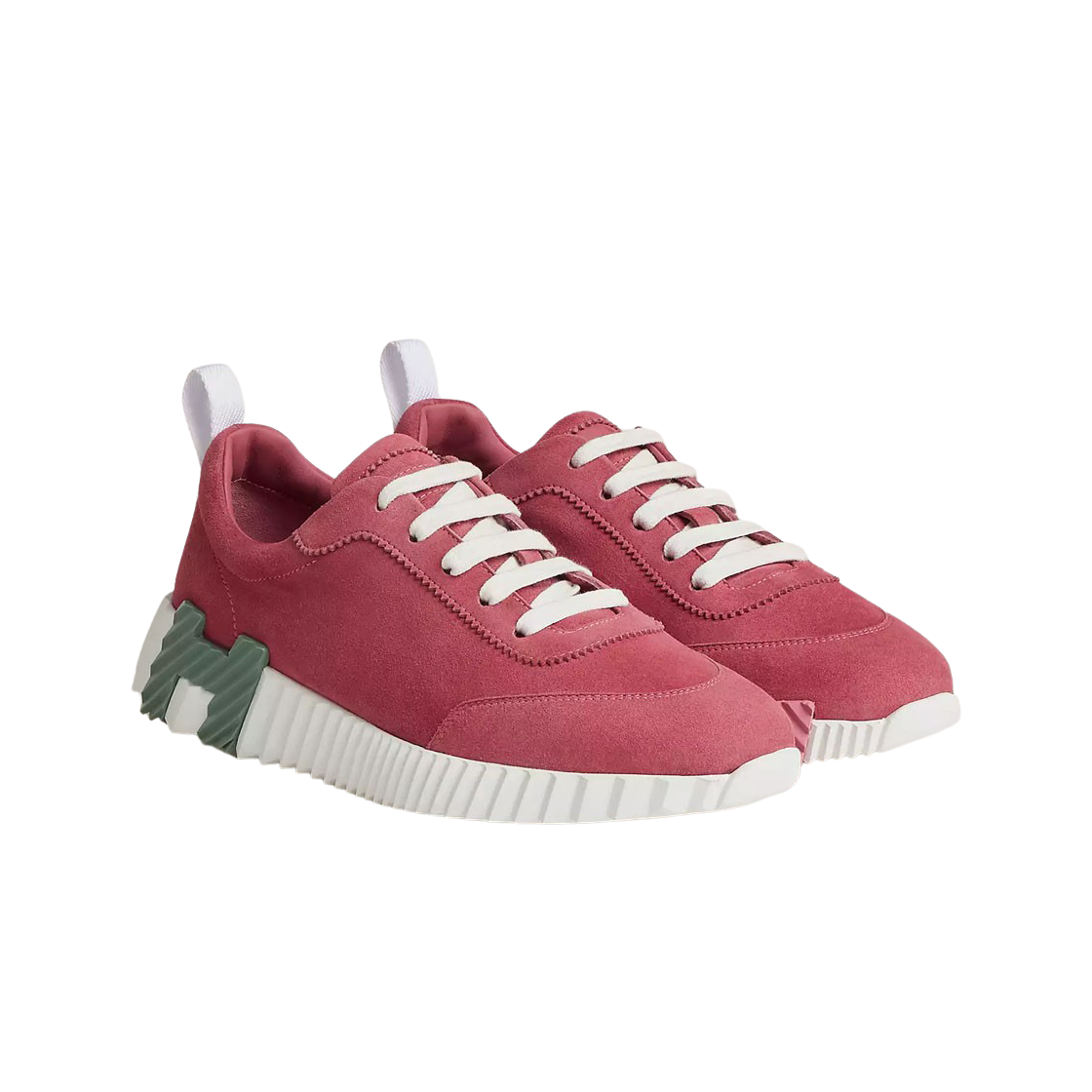 (W) 에르메스 바운싱 스니커즈 스웨이드 고트스킨 & 로즈 아프로디테((W) Hermes Bouncing Sneakers Suede Goatskin & Rose Aphrodite) - 2