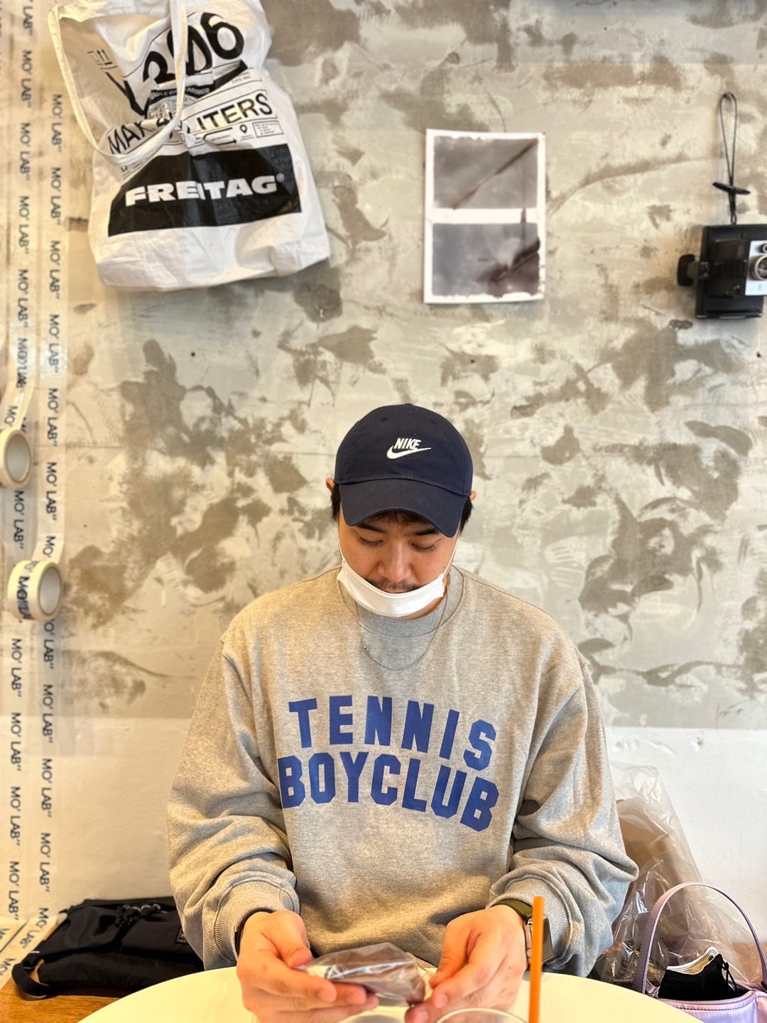 Nike Heritage 86 Futura Washed Cap Navy, Porter Force Shoulder Bag S Black 착용 스타일