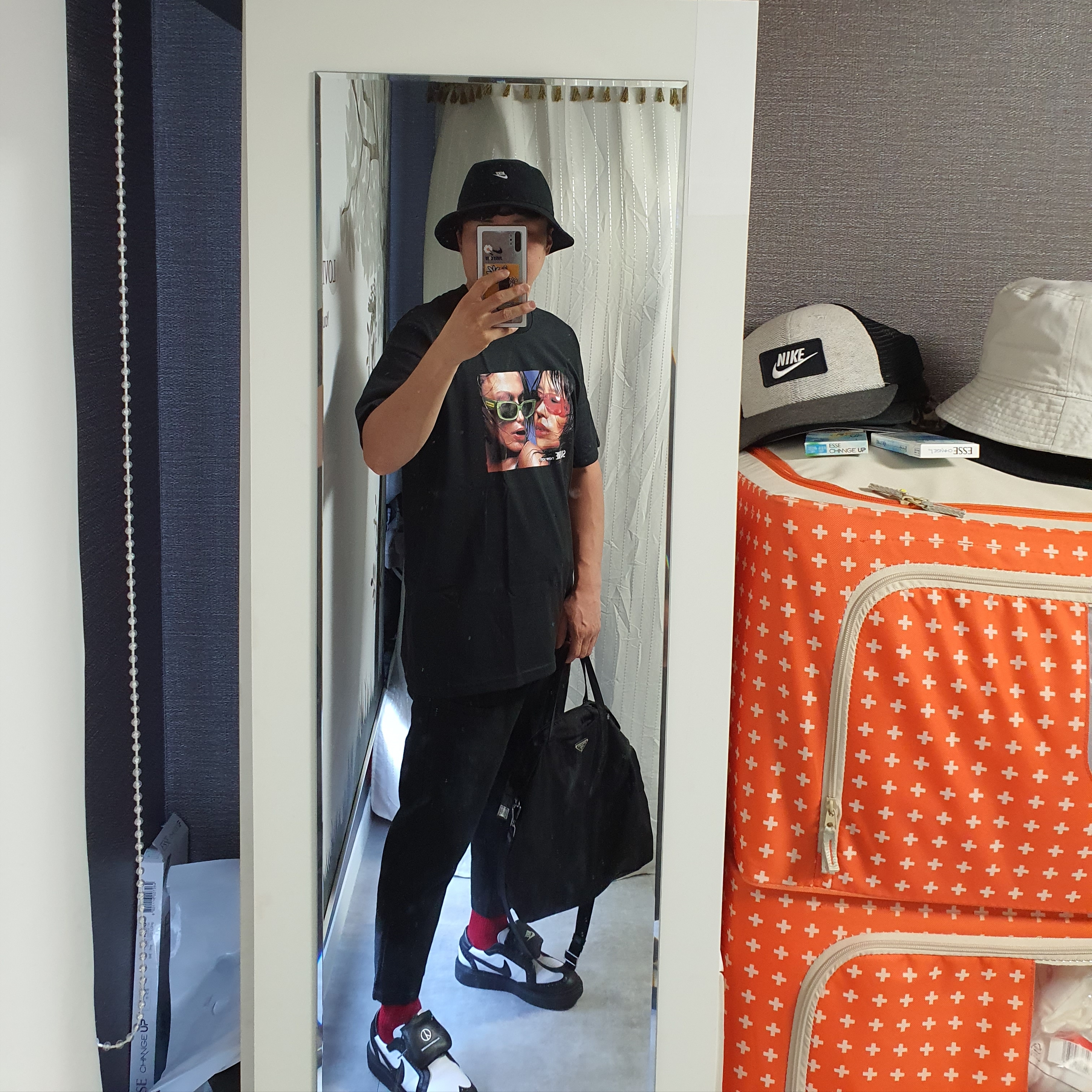 Nike x Peaceminusone Kwondo1 Black and White, Supreme Eyewear T-Shirt Black - 23SS 착용 스타일